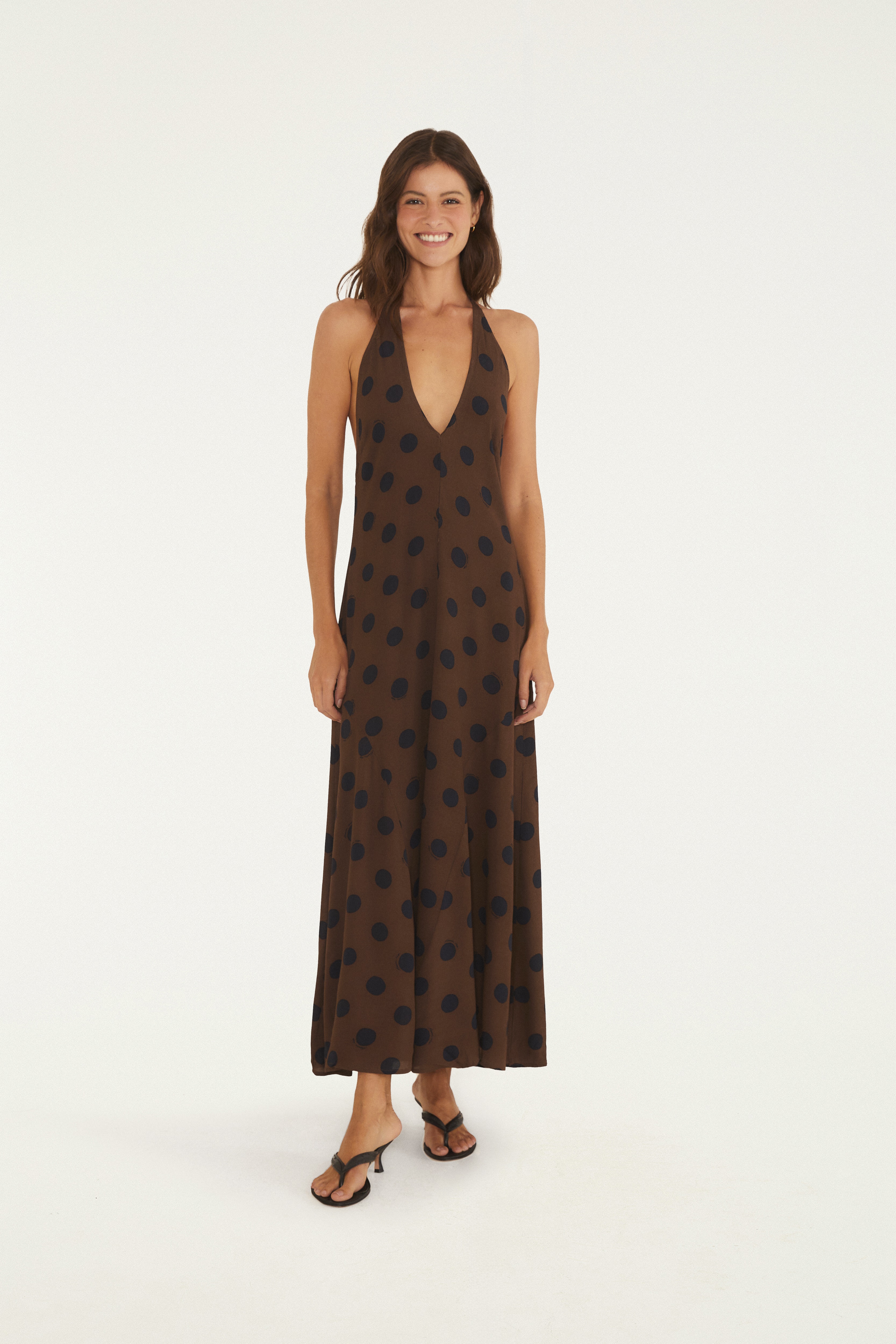 Vestido Frente Única Estampado Petit Poá — foto 2