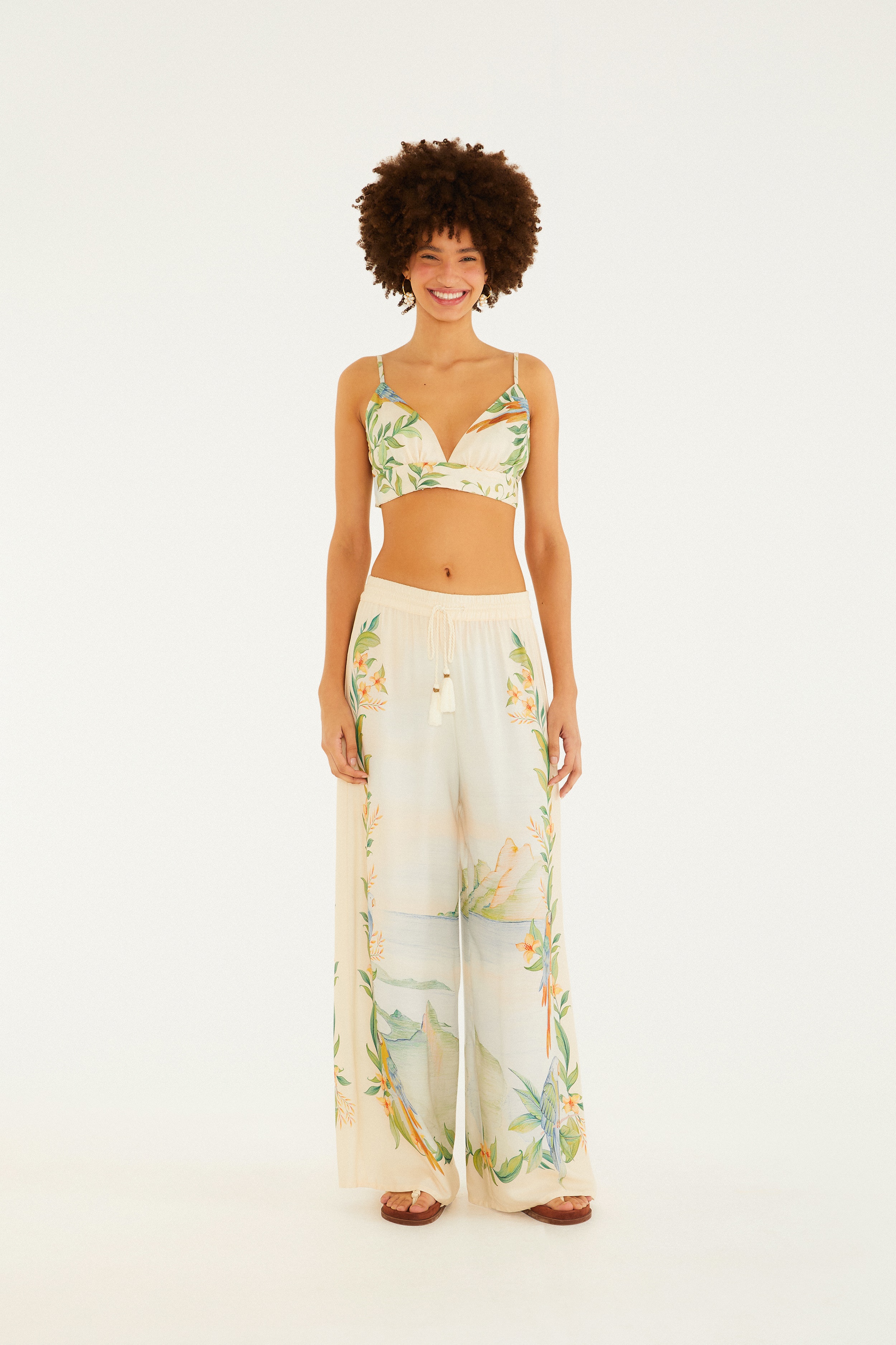 Calça Pantalona Estampada Brisa De Rio — foto 2