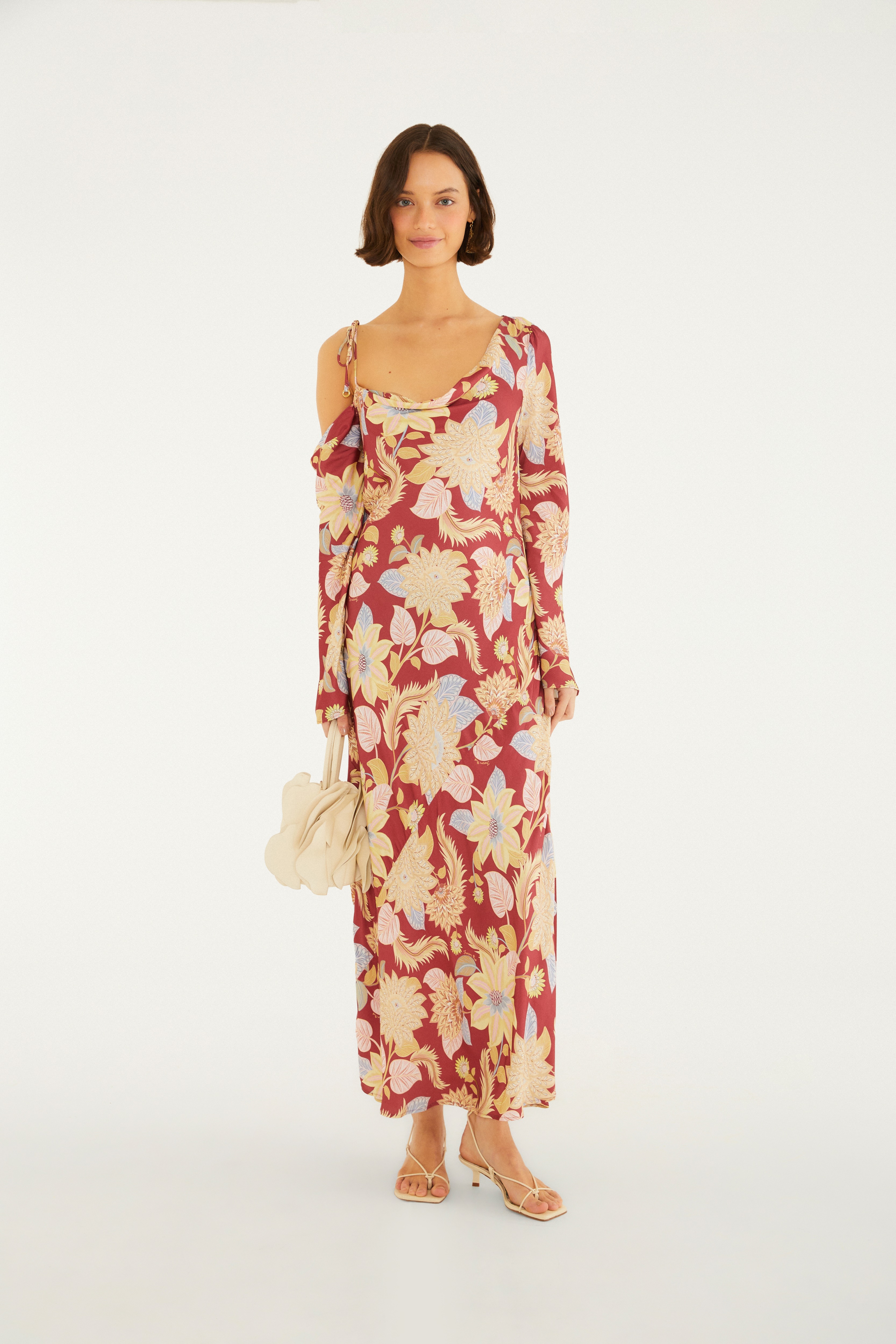 Vestido Longo Estampado Floral Siena