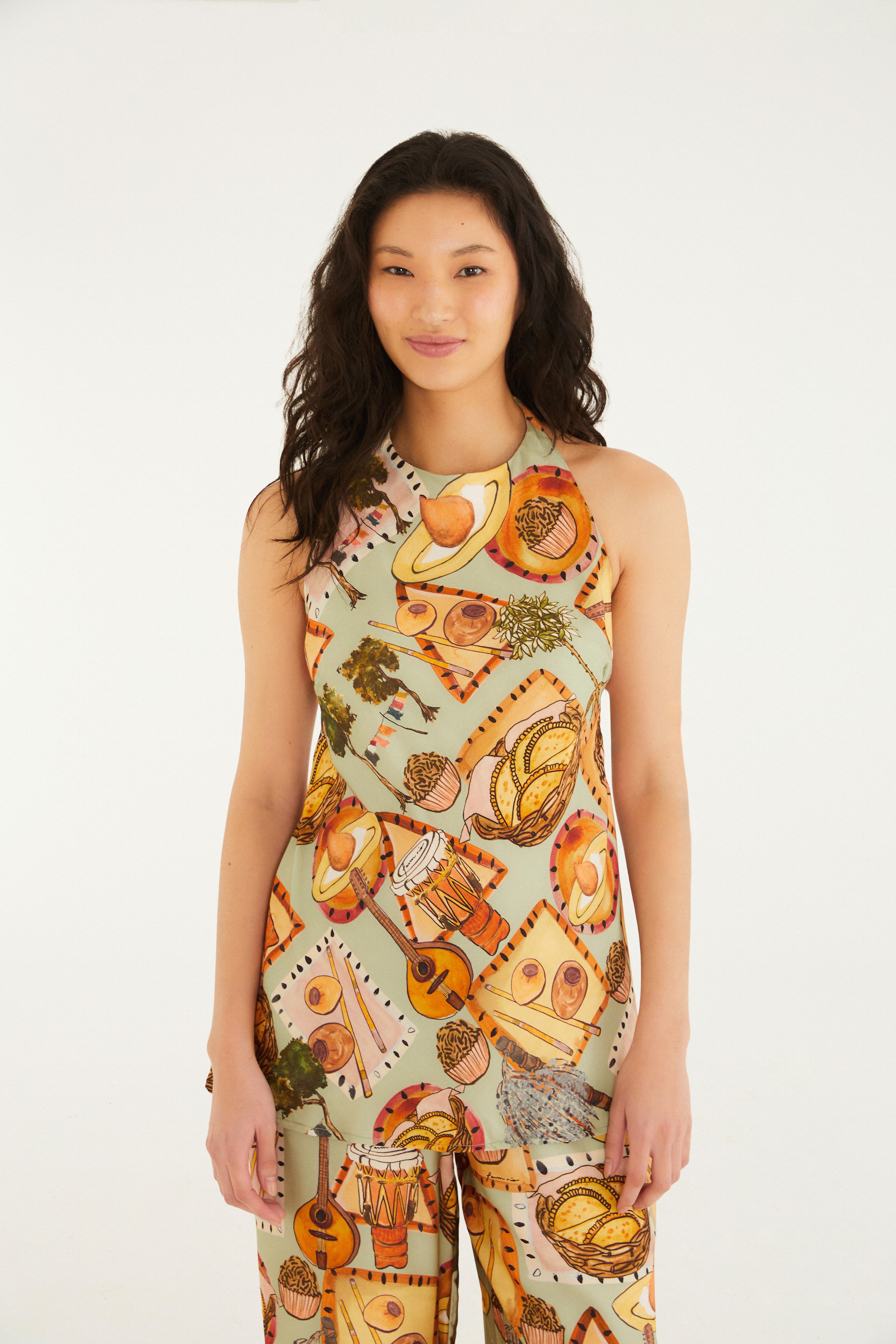 Blusa Frente Única Estamapda Boemia — foto 2