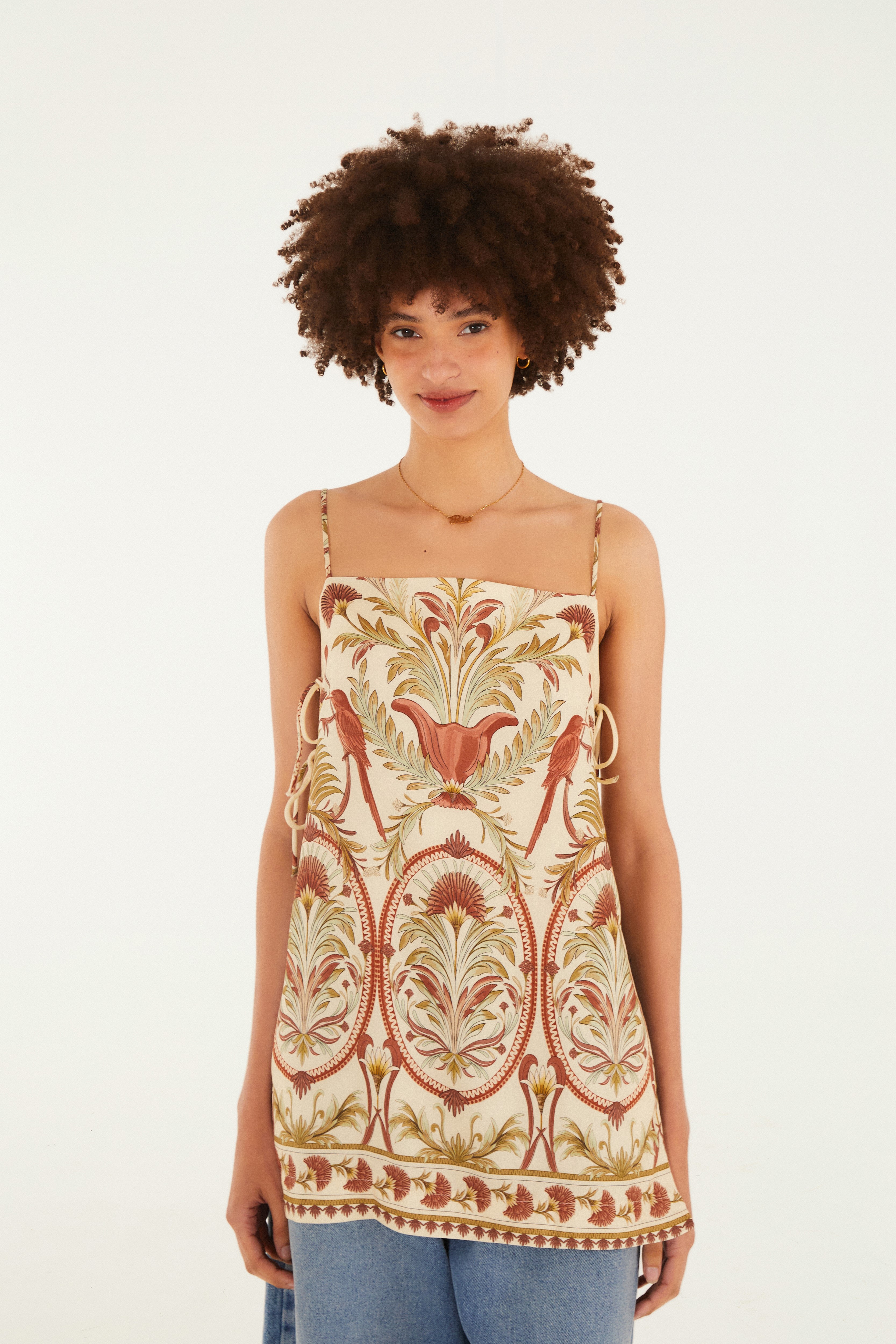 Blusa Estampada Jardim Louise