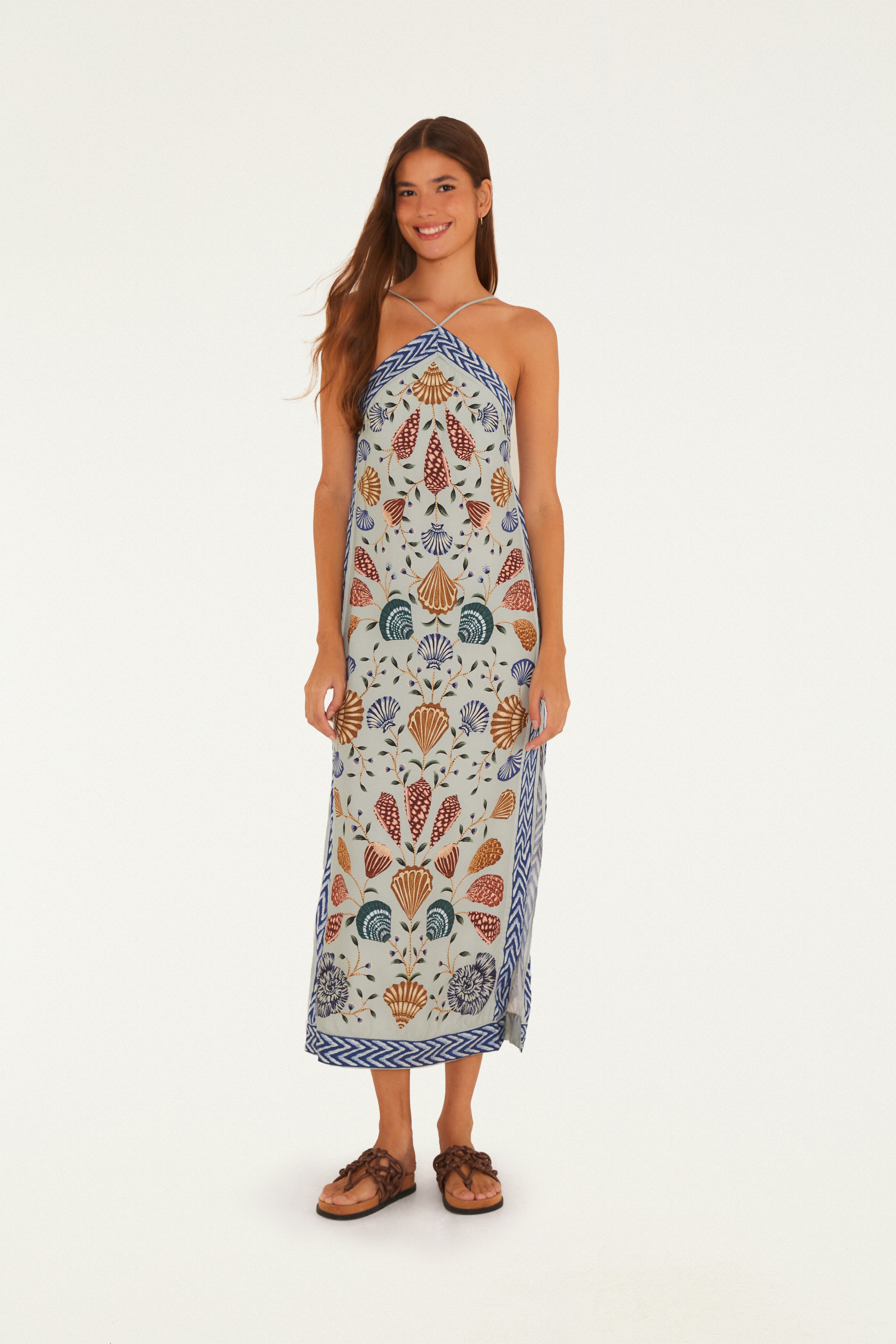 Vestido Frente Única Estampado Sonho De Concha — foto 2