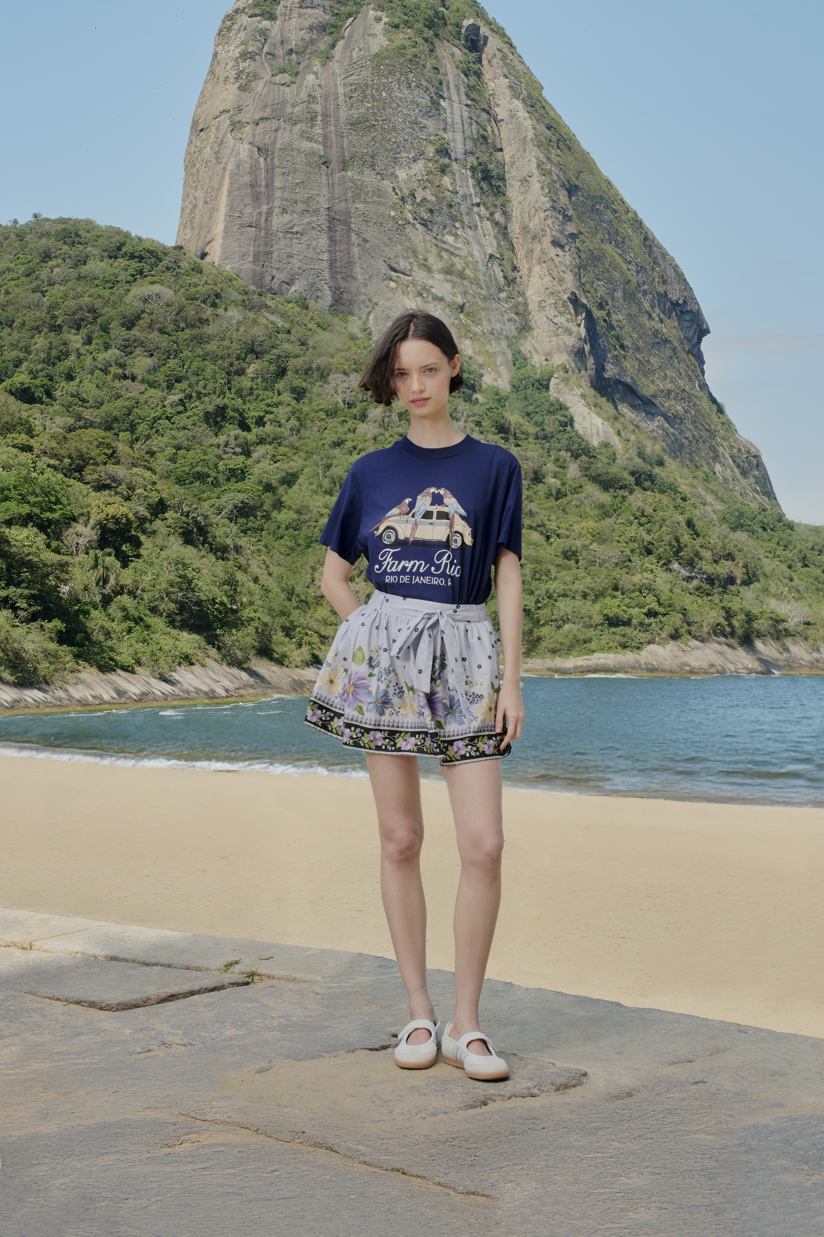 Saia Curta Estampada Lenço Alina