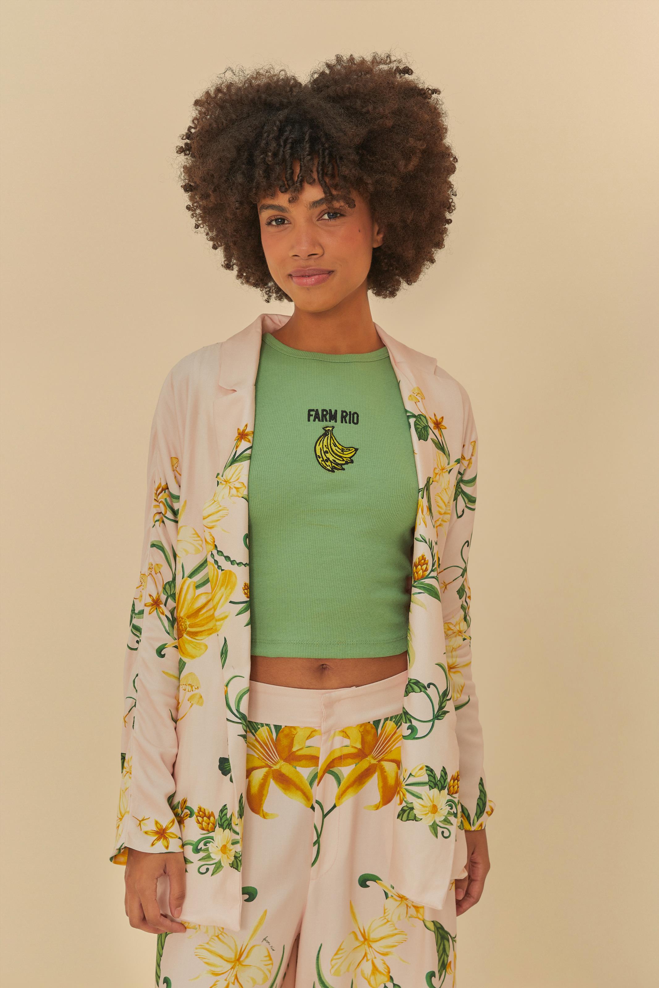 Blazer Estampado Beleza De Abacaxi — foto 2