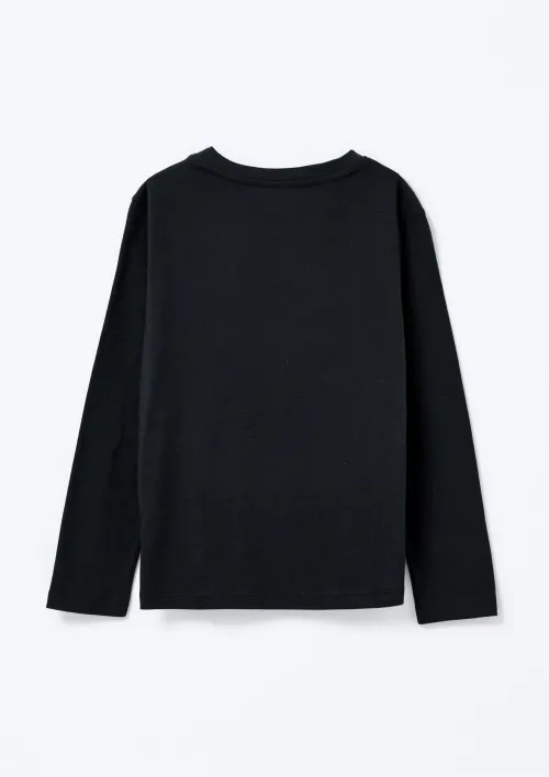 Camiseta Infantil Menino Manga Longa Com Estampa Hering Kids - Preto — foto 2