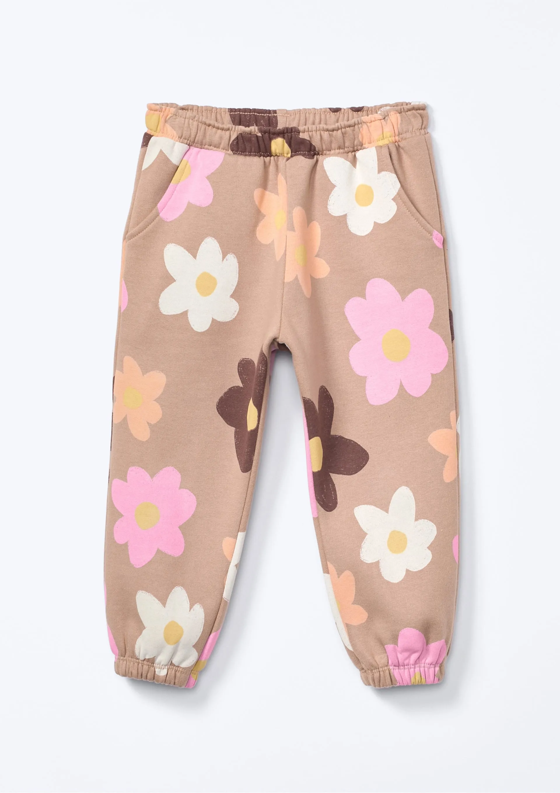 Calça Infantil Menina Toddler Jogger Estampada - Bege — foto 3