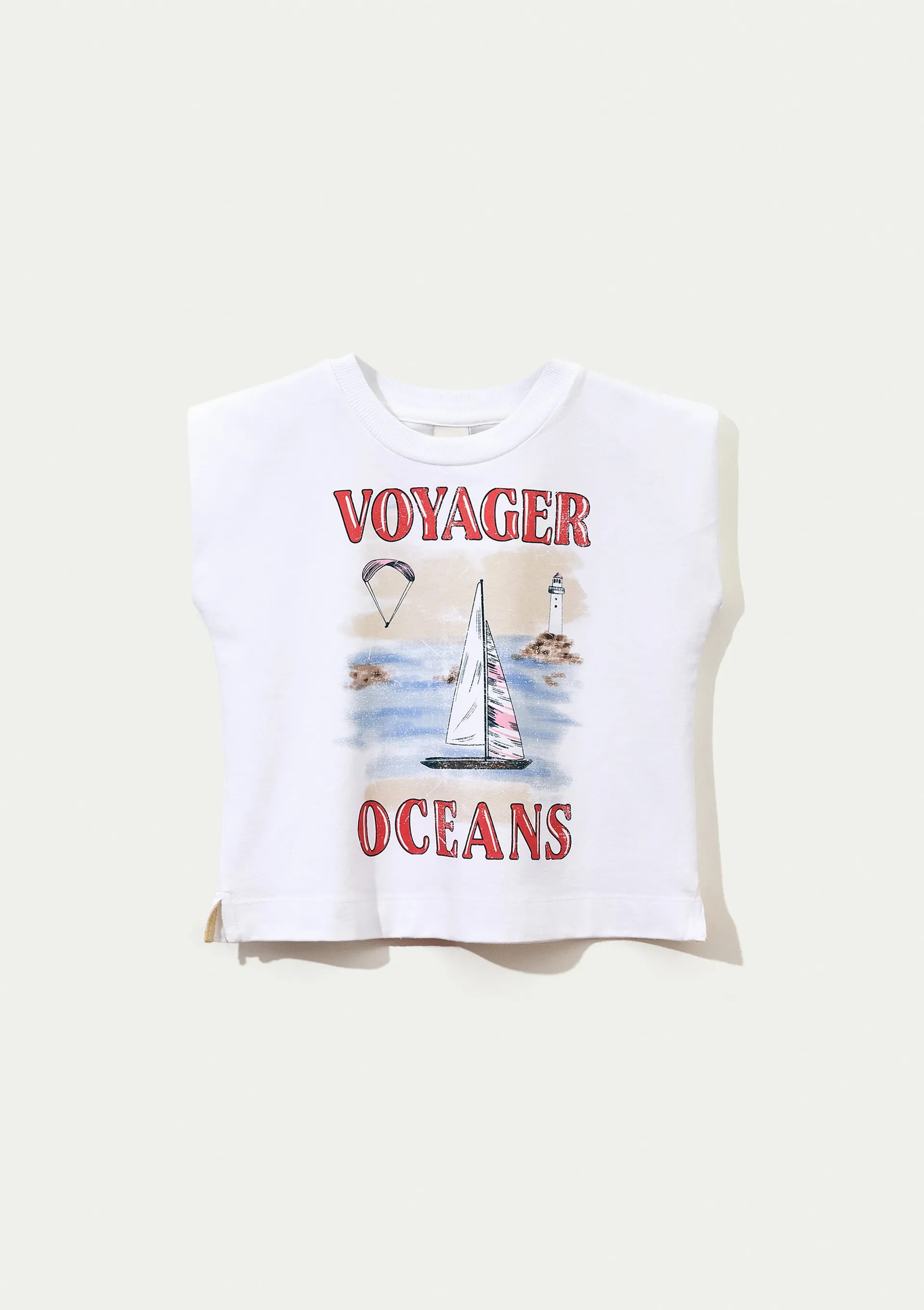 Regata Infantil Menina Muscle Tee Super Cotton - Branco — foto 4