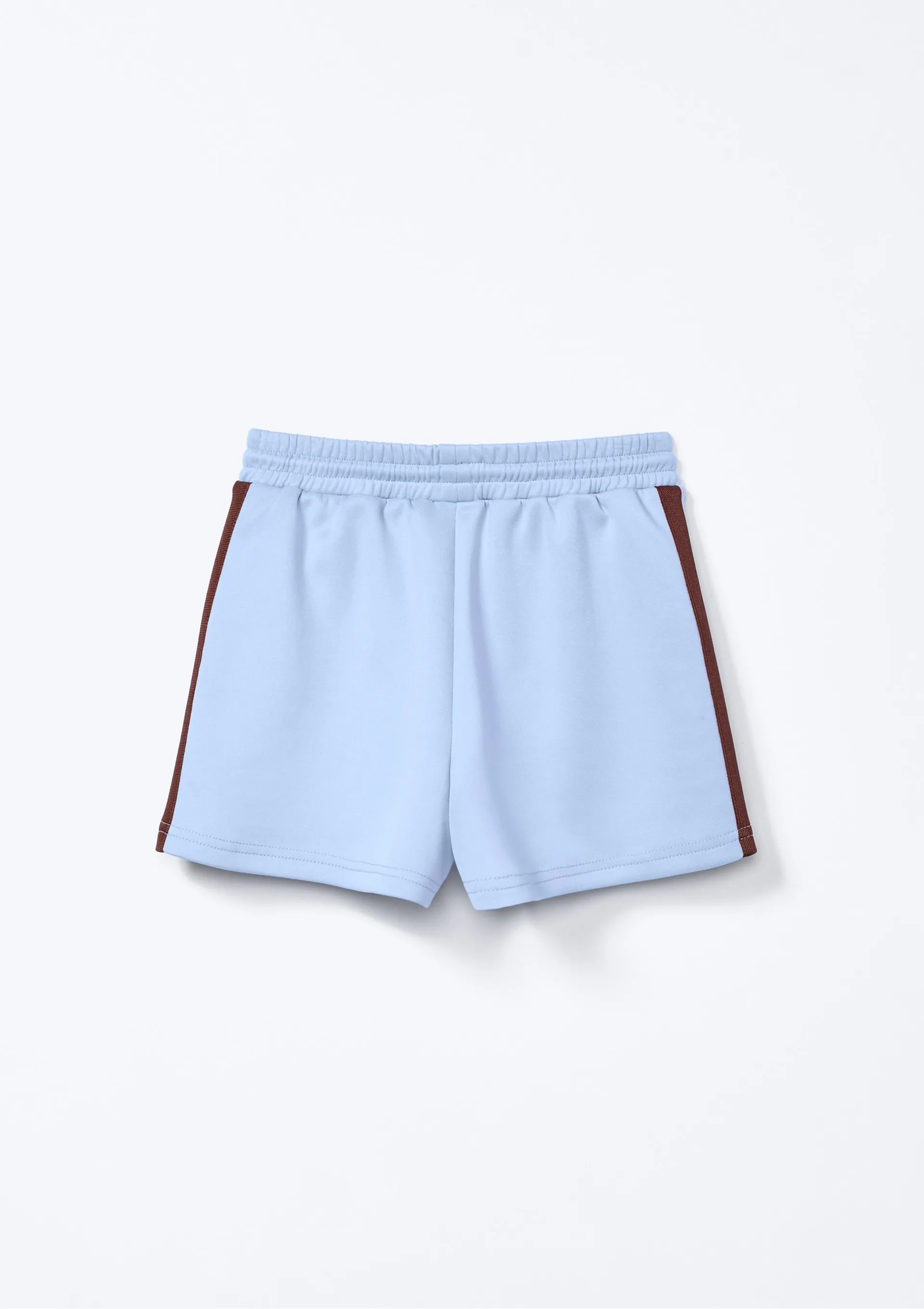 Shorts Infantil Menina Reto Faixas Laterais - Azul — foto 6