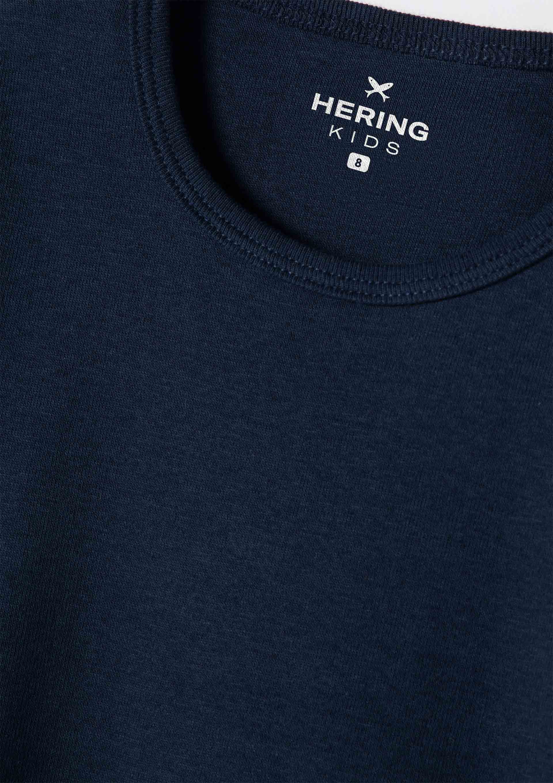 Blusa Básica Infantil Menina Manga Curta Slim Em Ribana   - Azul — foto 2