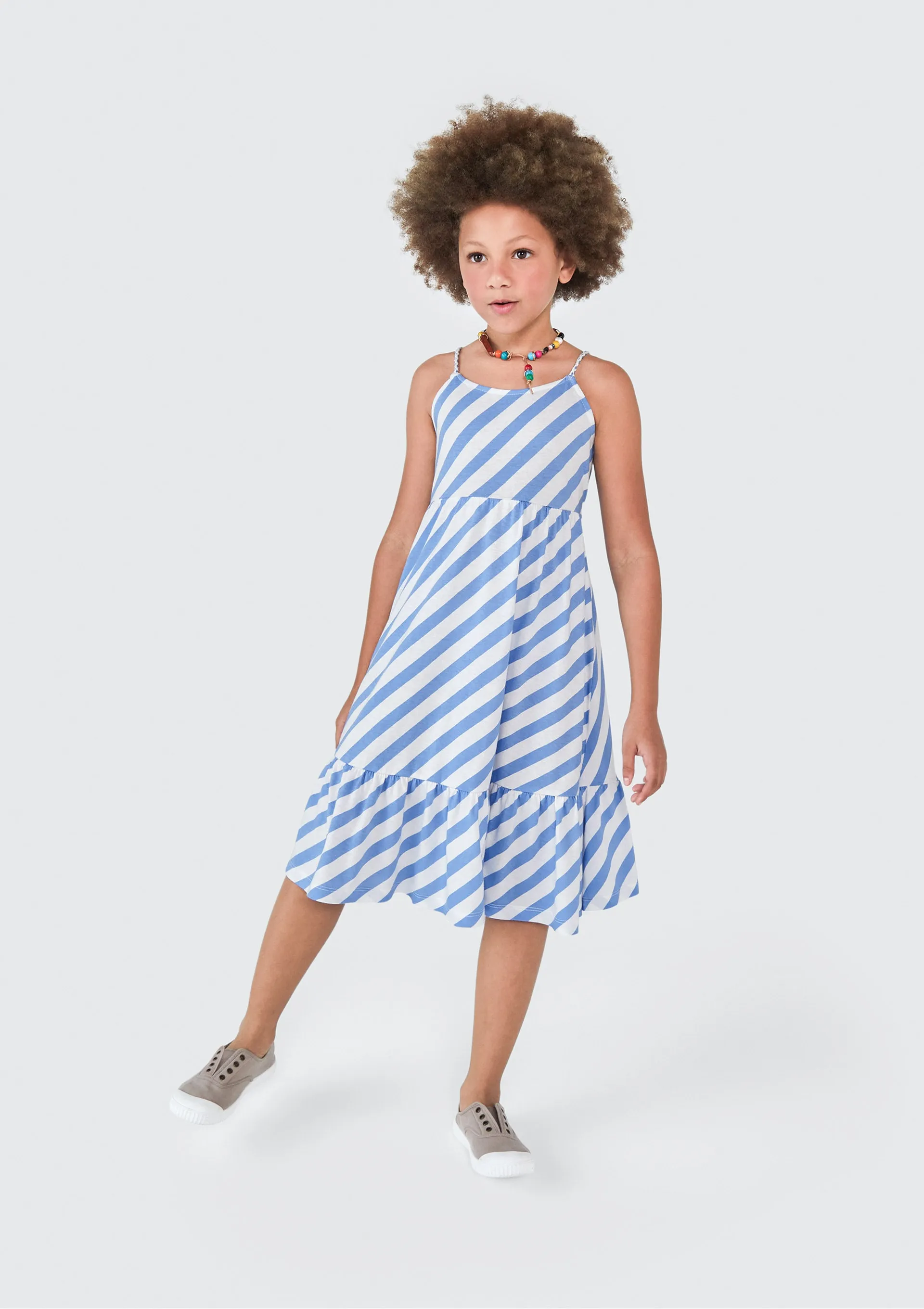 Vestido Curto Infantil - Azul