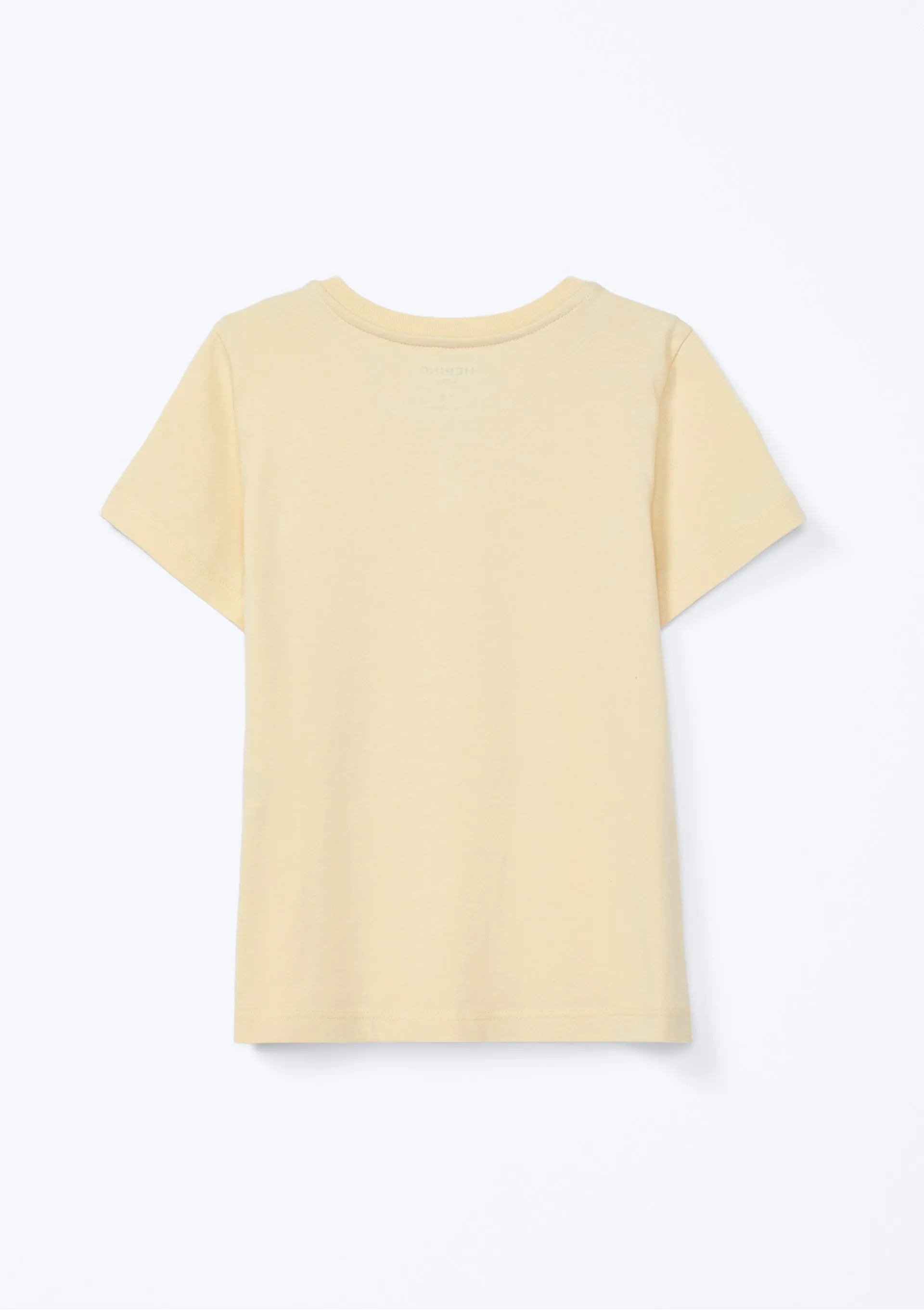 Blusa Infantil Menina Manga Curta Com Estampa - Amarelo — foto 4