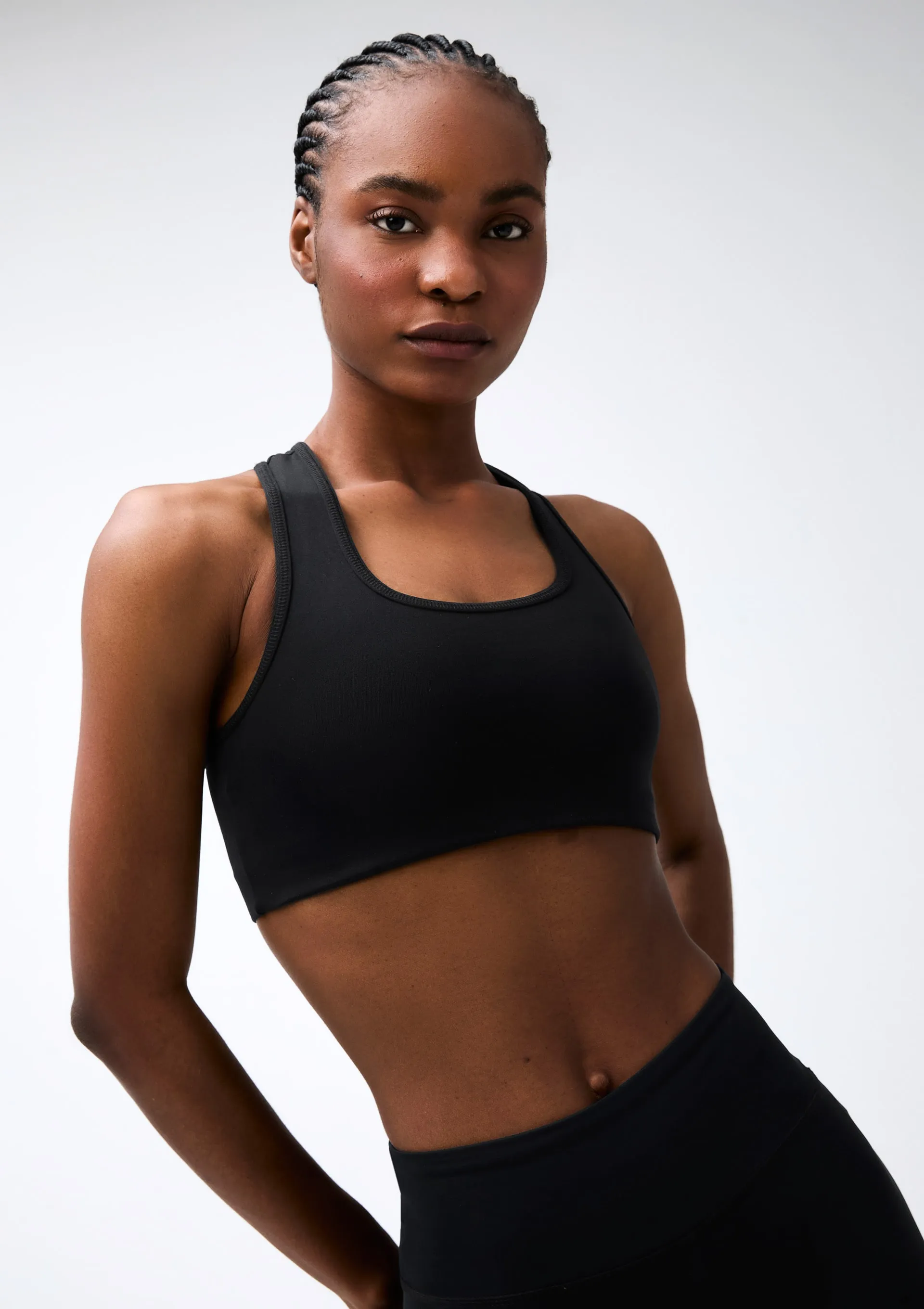 Top Esportivo Feminino Nadador - Preto