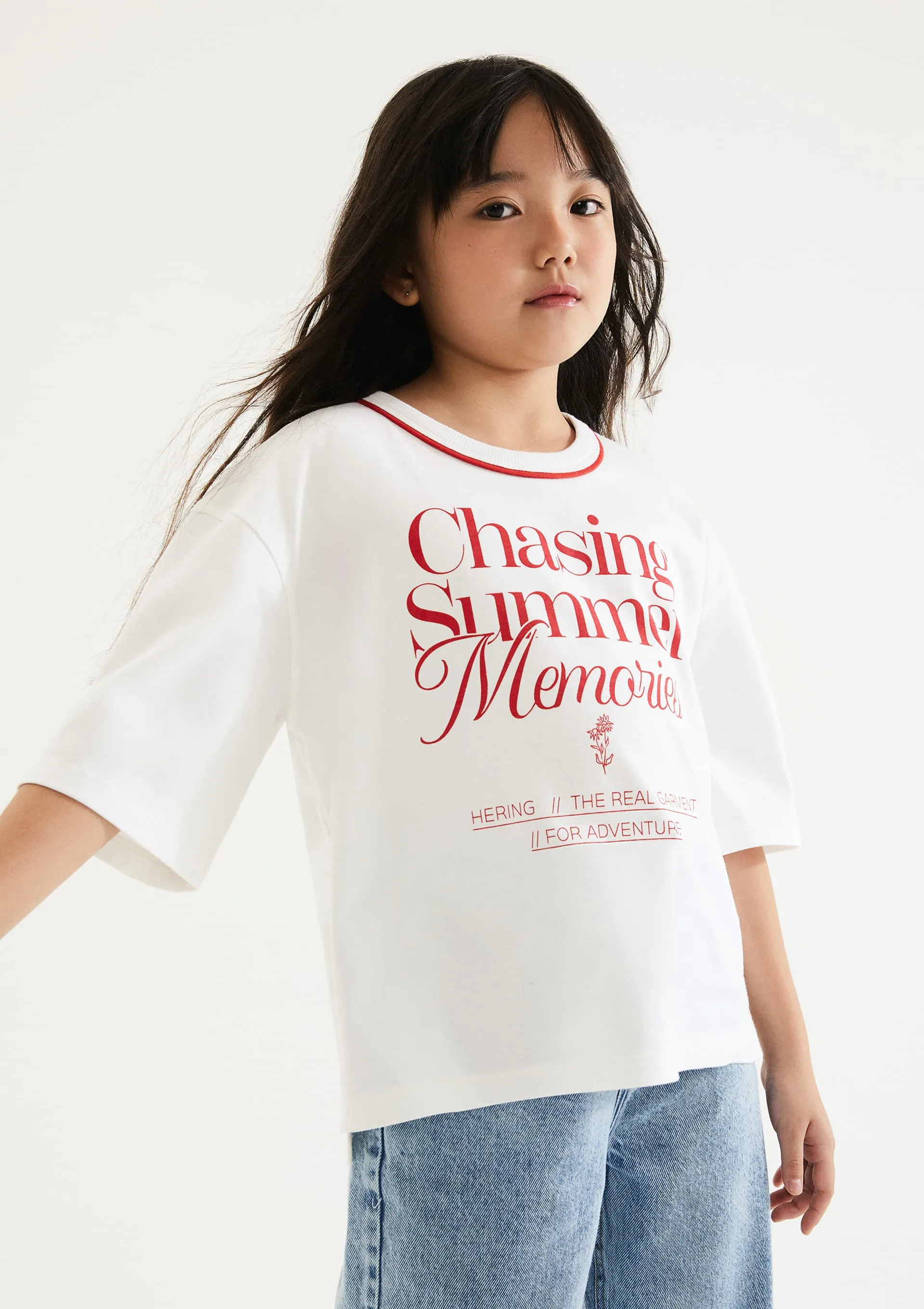 Blusa Infantil Menina Oversized Super Cotton - Branco — foto 7