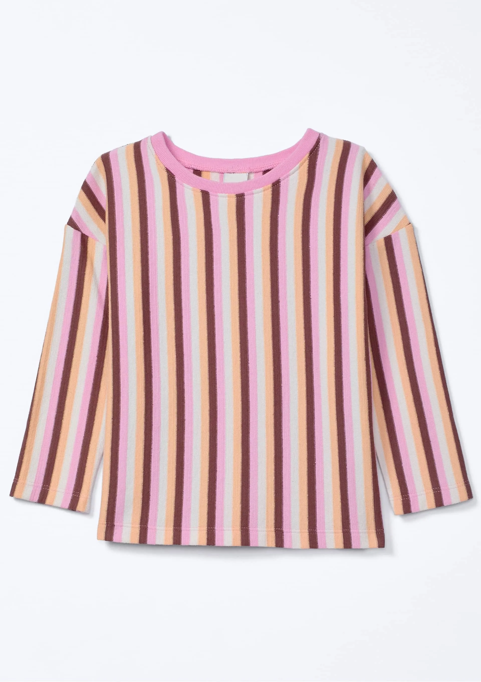 Blusa Infantil Menina Fio Tinto Oversized - Laranja — foto 2