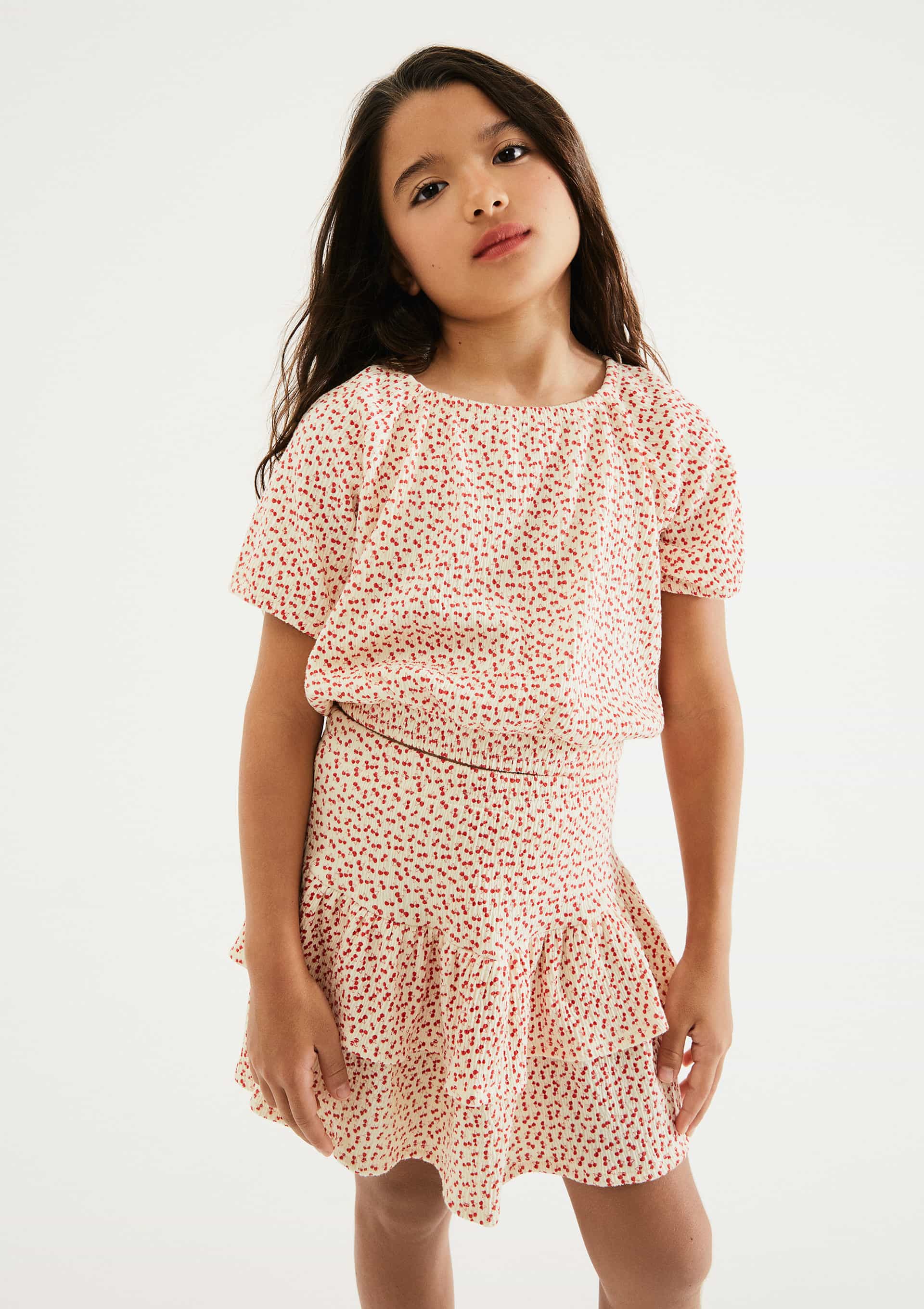 Blusa Infantil Menina Estampada - Vermelho — foto 3