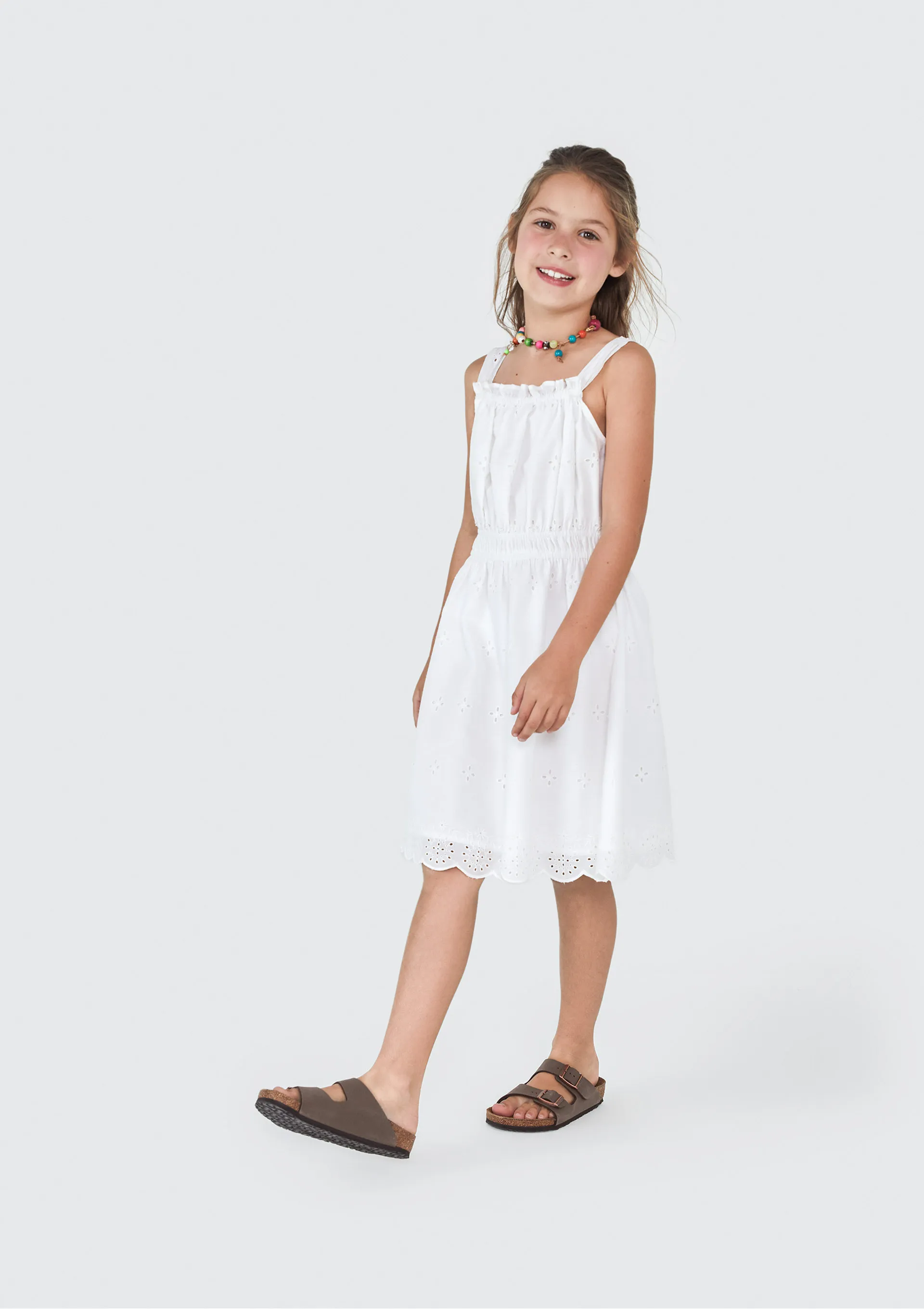 Vestido Curto Infantil - Branco — foto 3