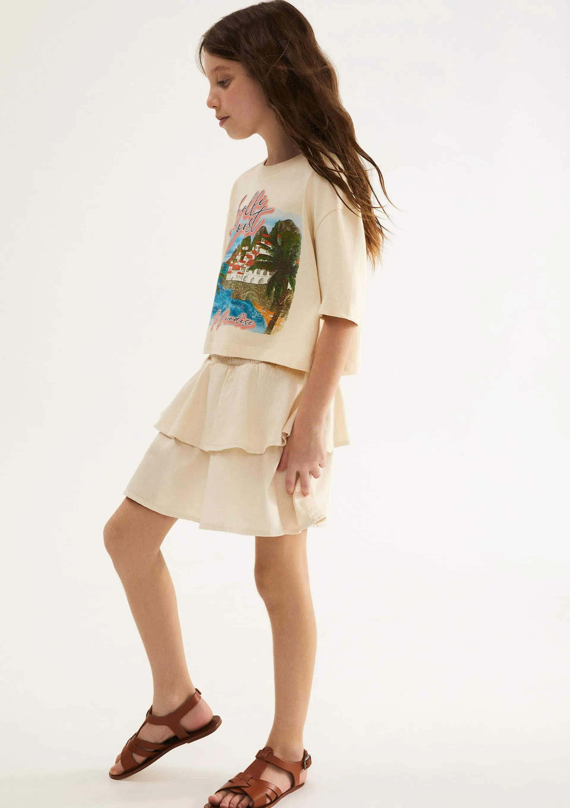 Saia Infantil Com Babados - Creme — foto 4