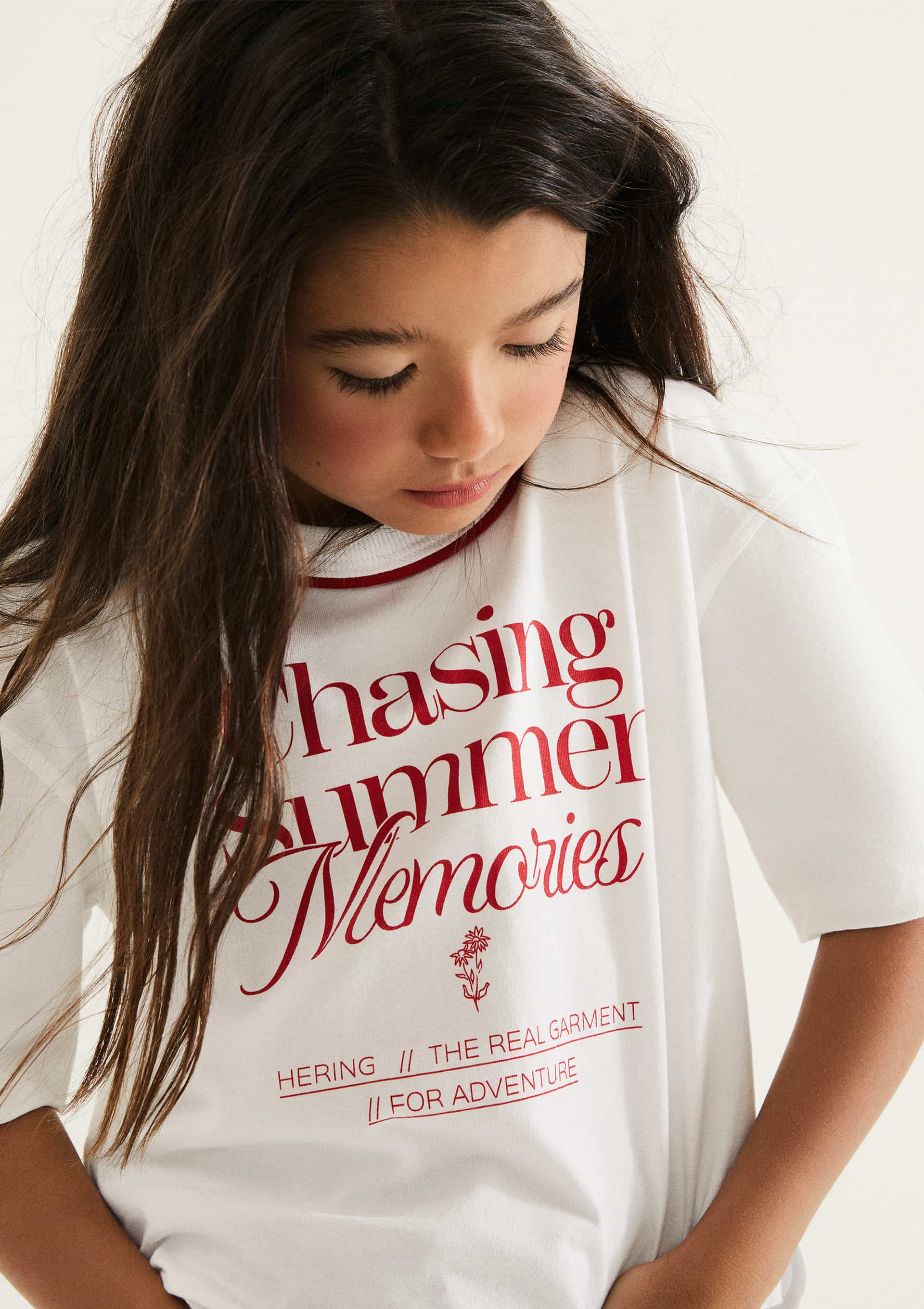 Blusa Infantil Menina Oversized Super Cotton - Branco — foto 3