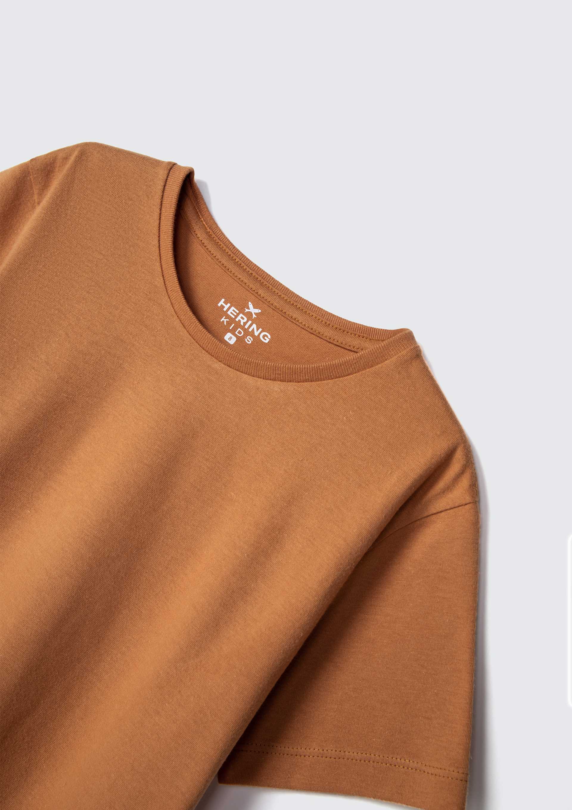 Camiseta Básica Infantil Menino Manga Curta Slim - Marrom — foto 2