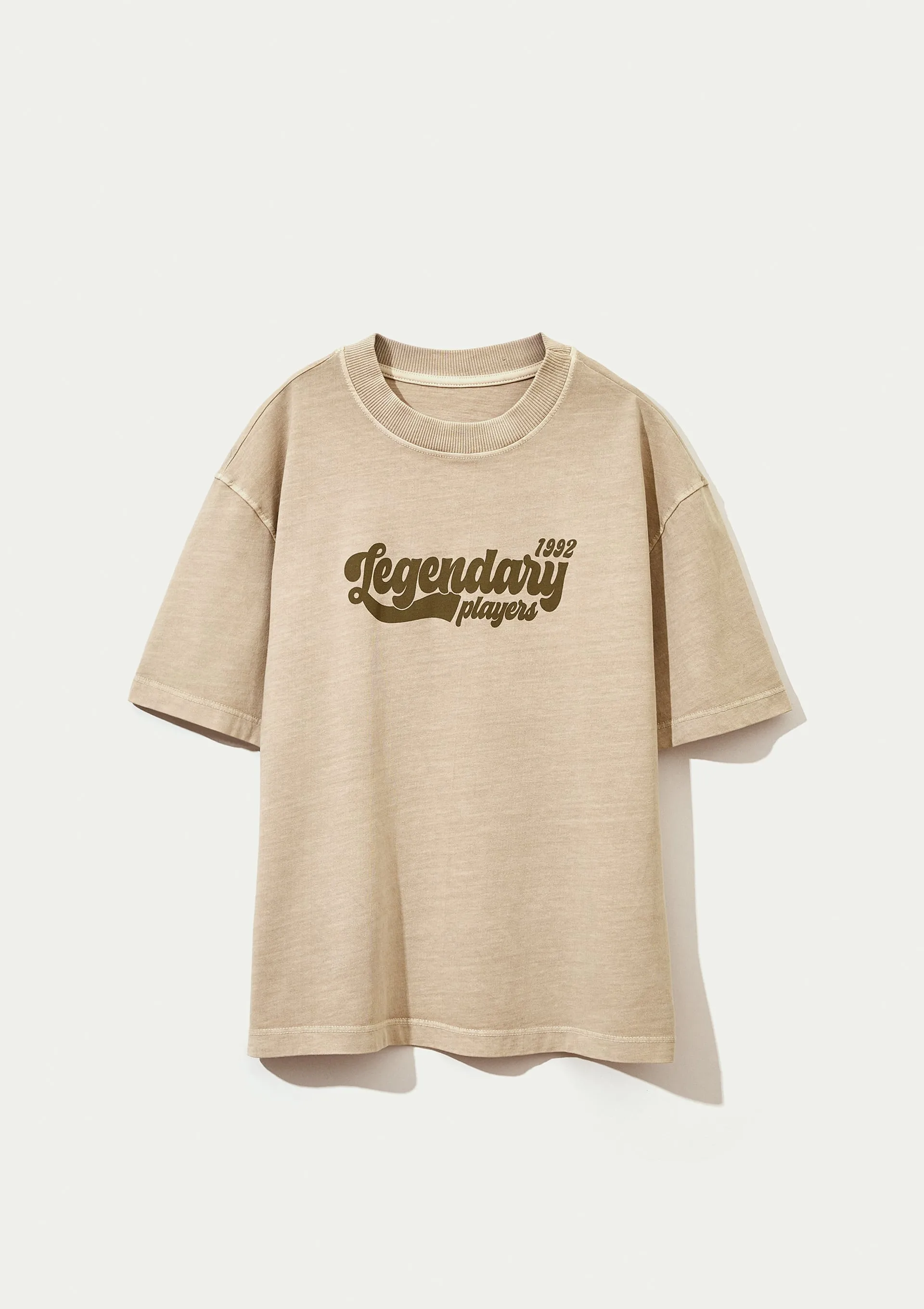 Camiseta Infantil Menino Estampada Em Algodão - Bege — foto 2