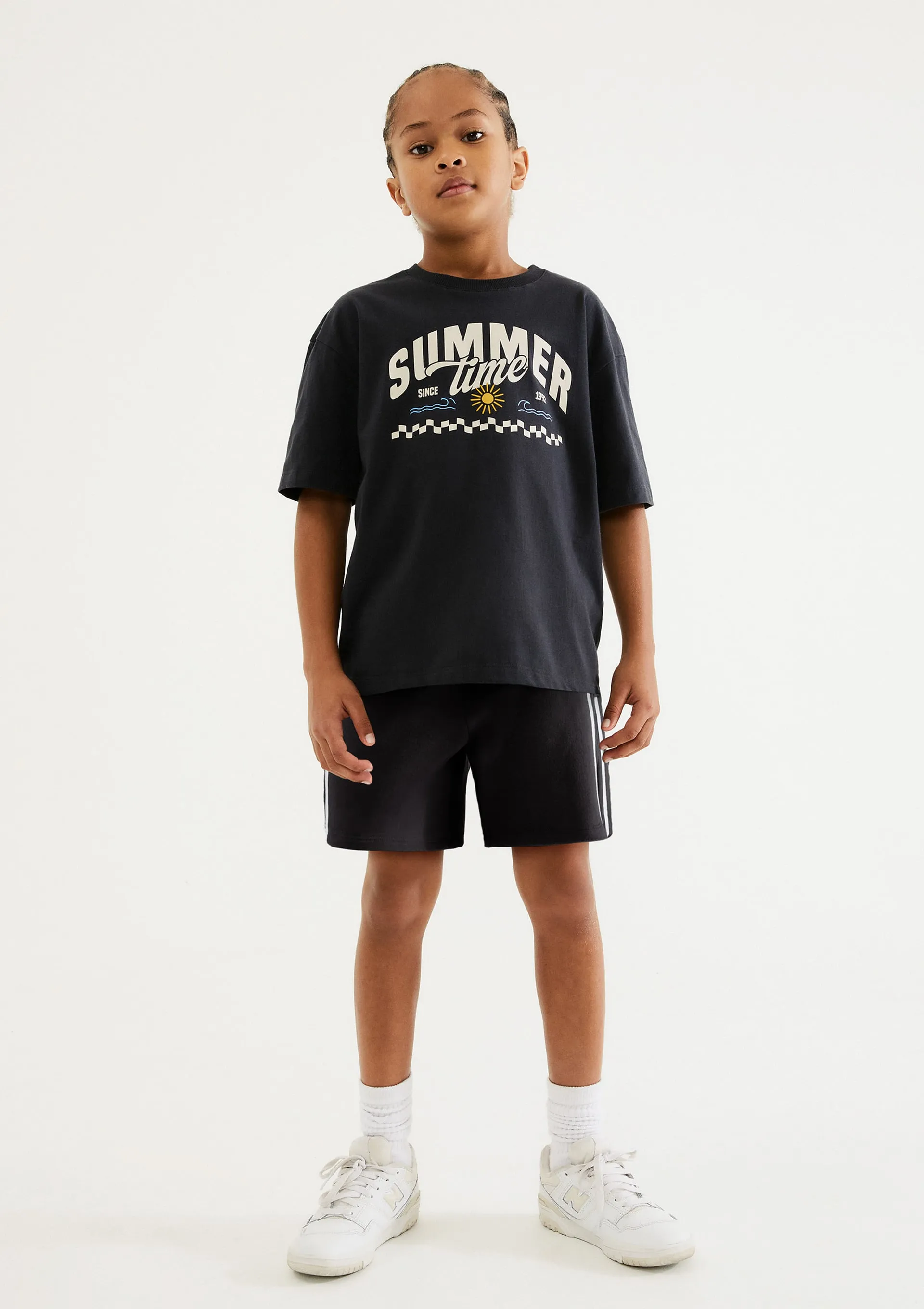 Conjunto Infantil Menino Curto Estampado - Preto — foto 4