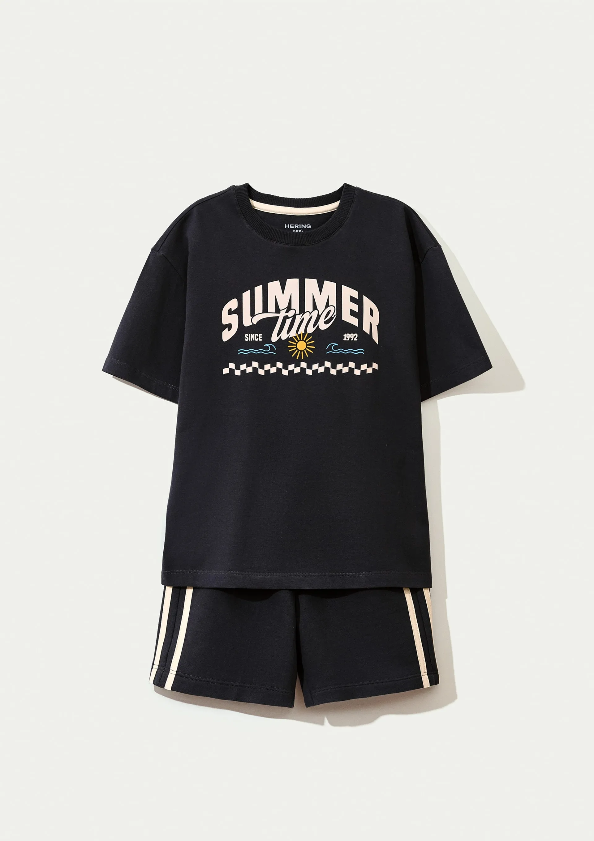 Conjunto Infantil Menino Curto Estampado - Preto — foto 2