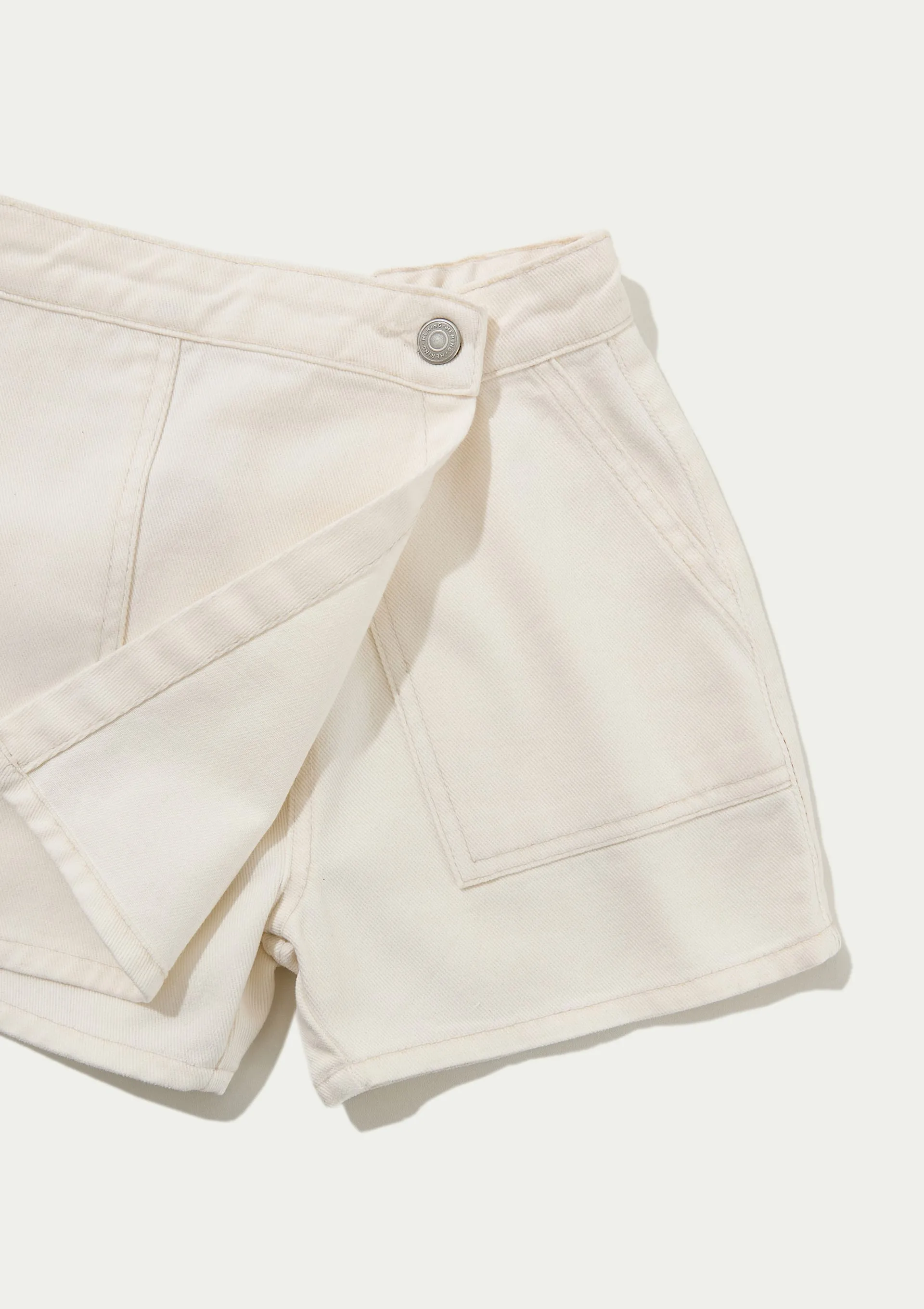 Shorts Saia Infantil Em Sarja - Natural — foto 5