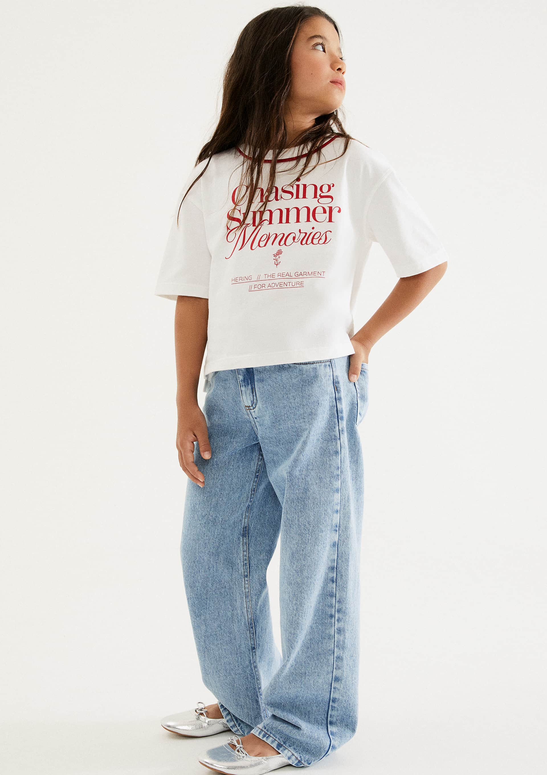 Blusa Infantil Menina Oversized Super Cotton - Branco — foto 4