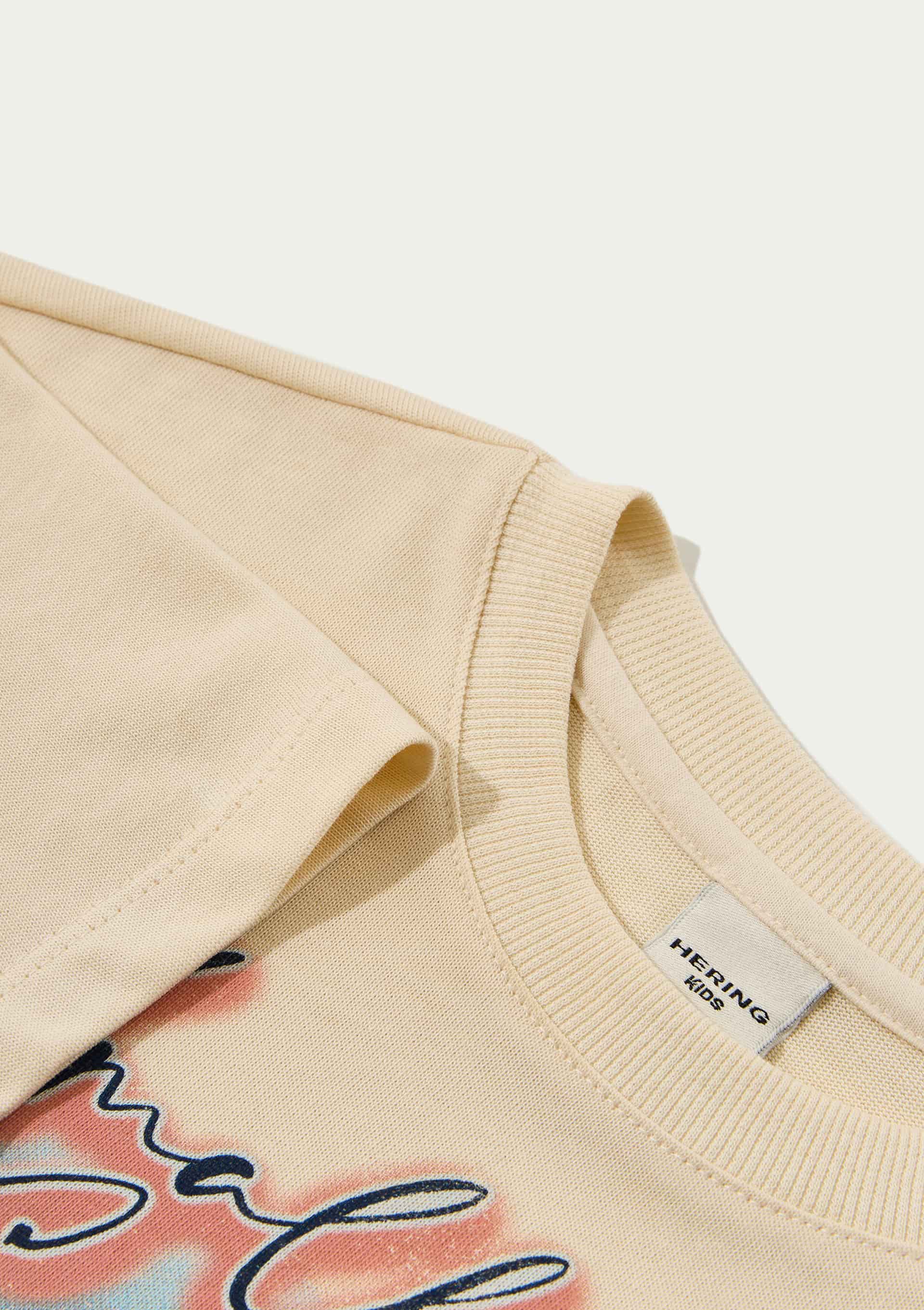 Blusa Infantil Menina Box Oversized Super Cotton - Creme — foto 5