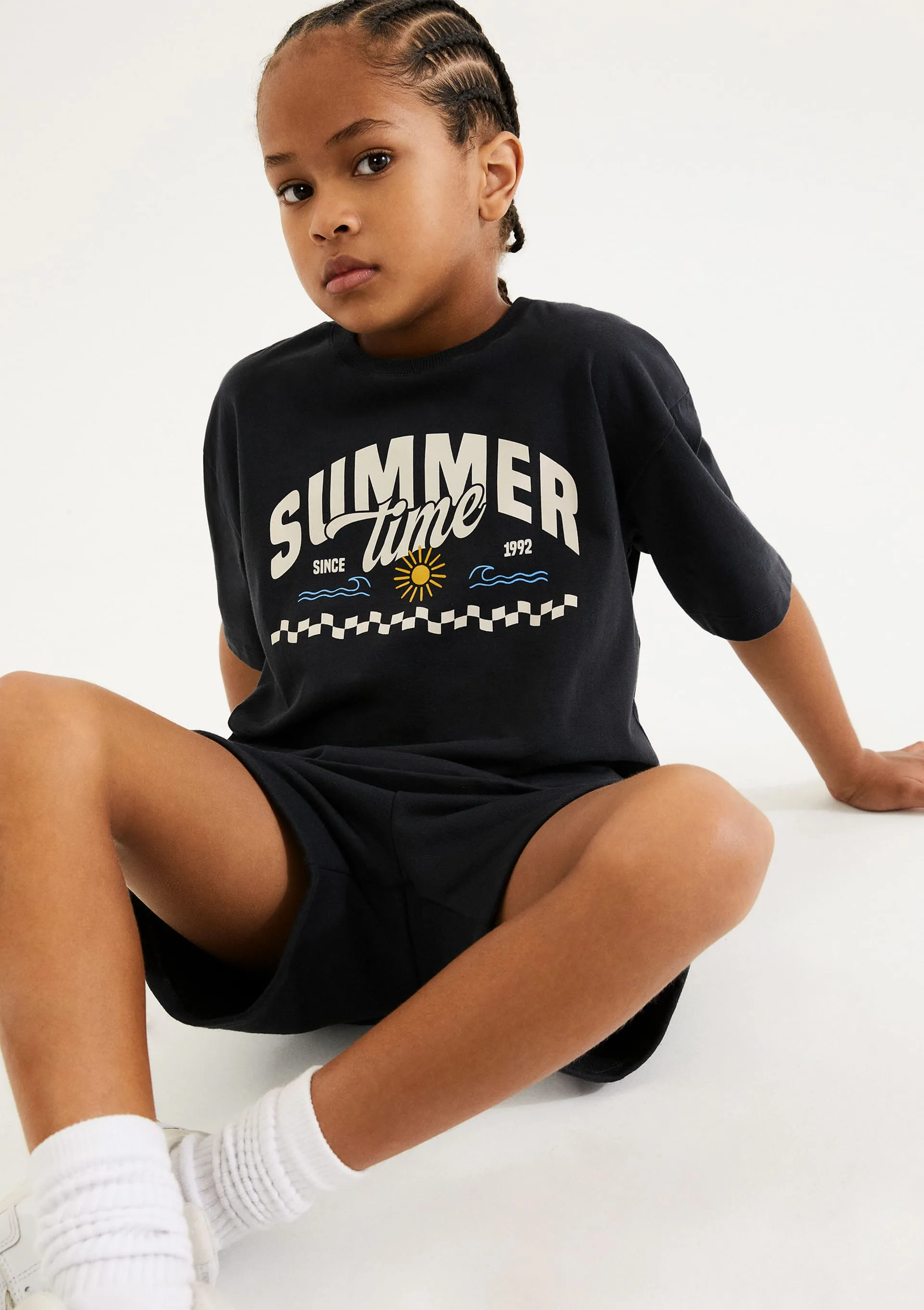 Conjunto Infantil Menino Curto Estampado - Preto