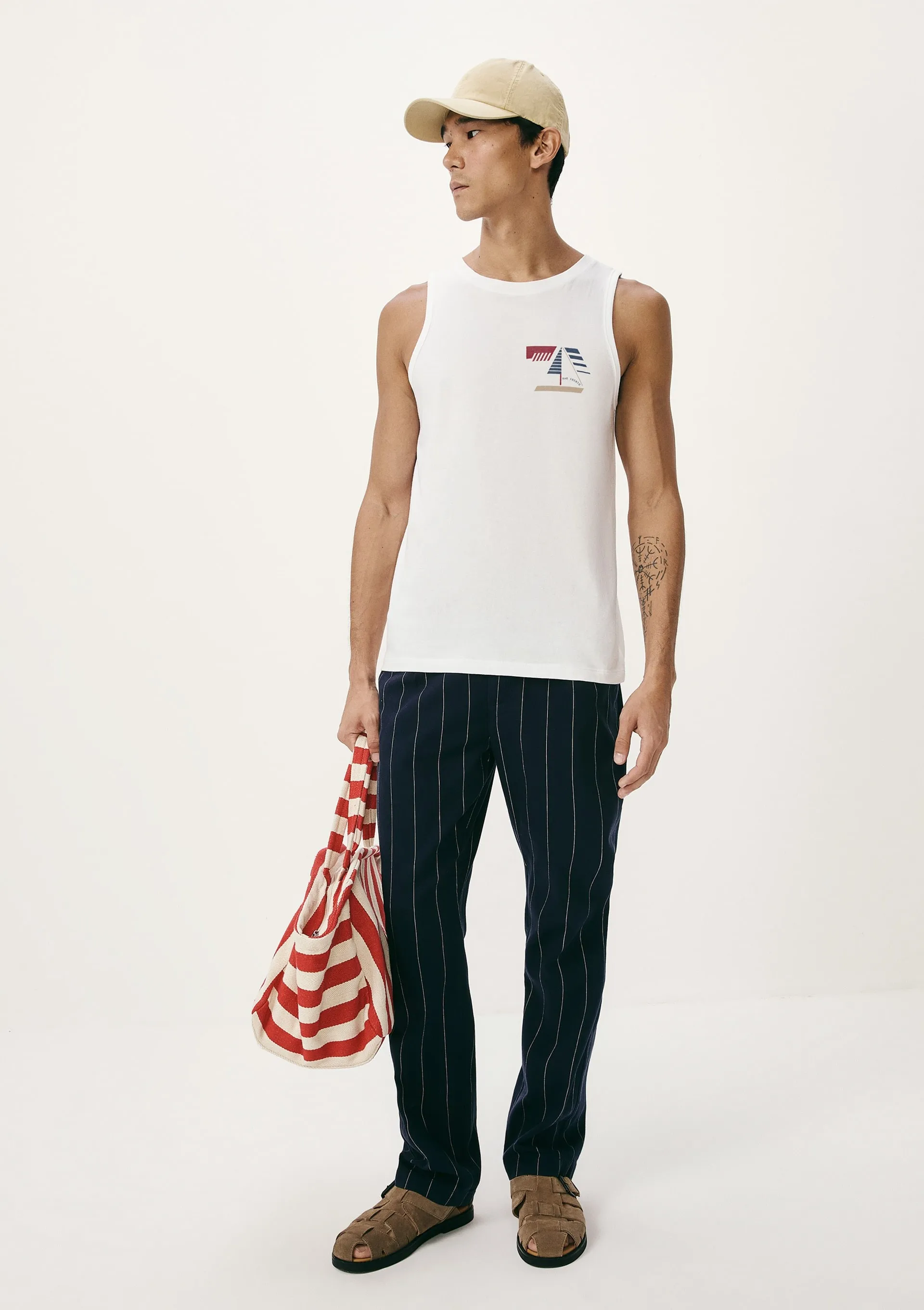 Regata Básica Masculina Regular Com Estampa - Branco — foto 4