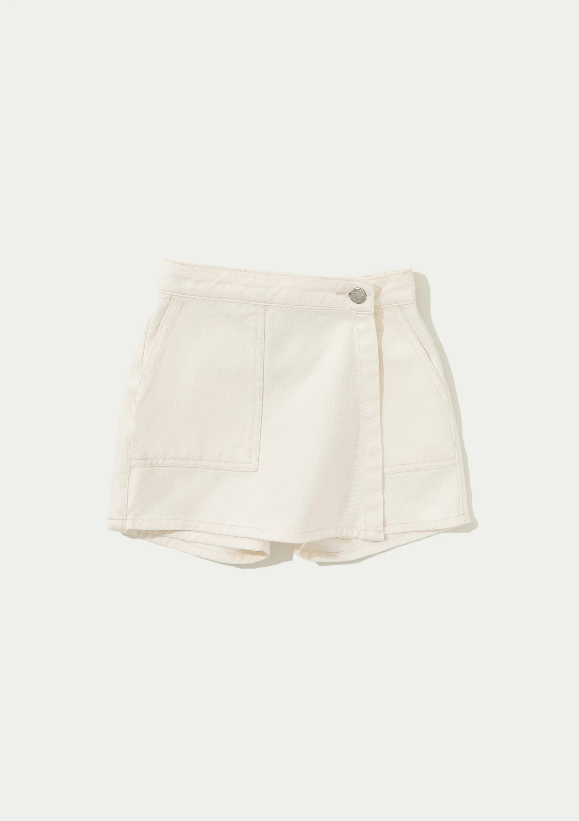 Shorts Saia Infantil Em Sarja - Natural — foto 2