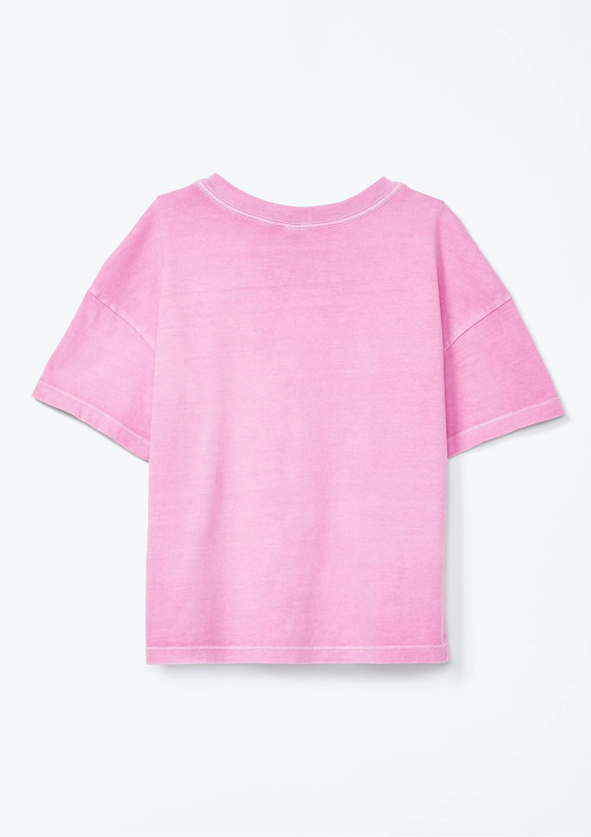 Blusa Infantil Menina Decote Em Ribana Oversized - Rosa — foto 5