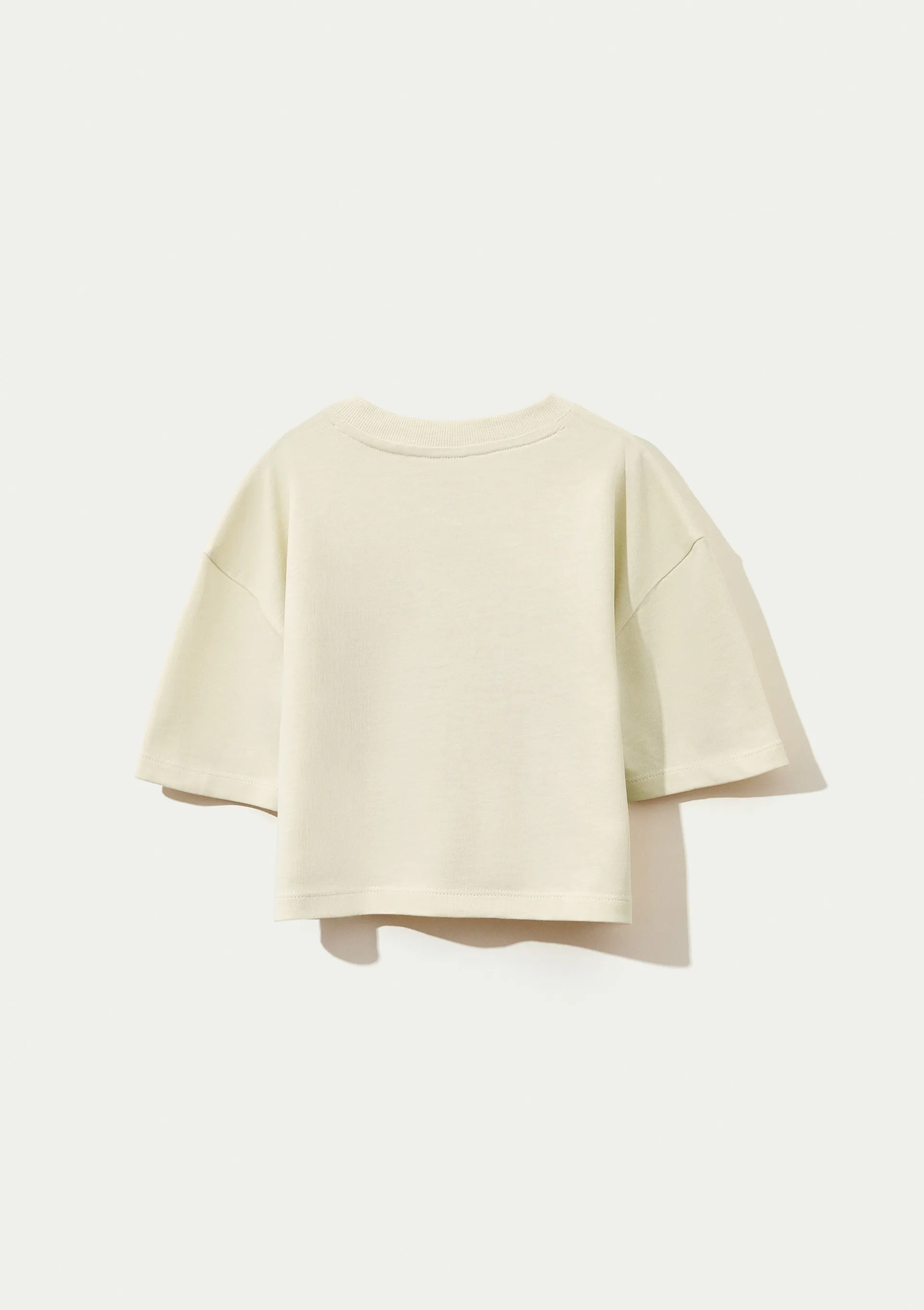 Blusa Infantil Menina Box Oversized Super Cotton - Creme — foto 4