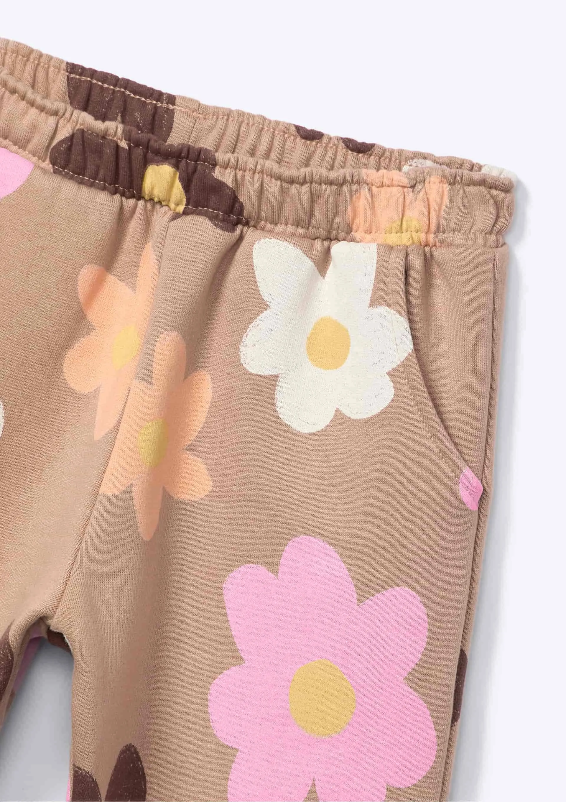 Calça Infantil Menina Toddler Jogger Estampada - Bege — foto 6