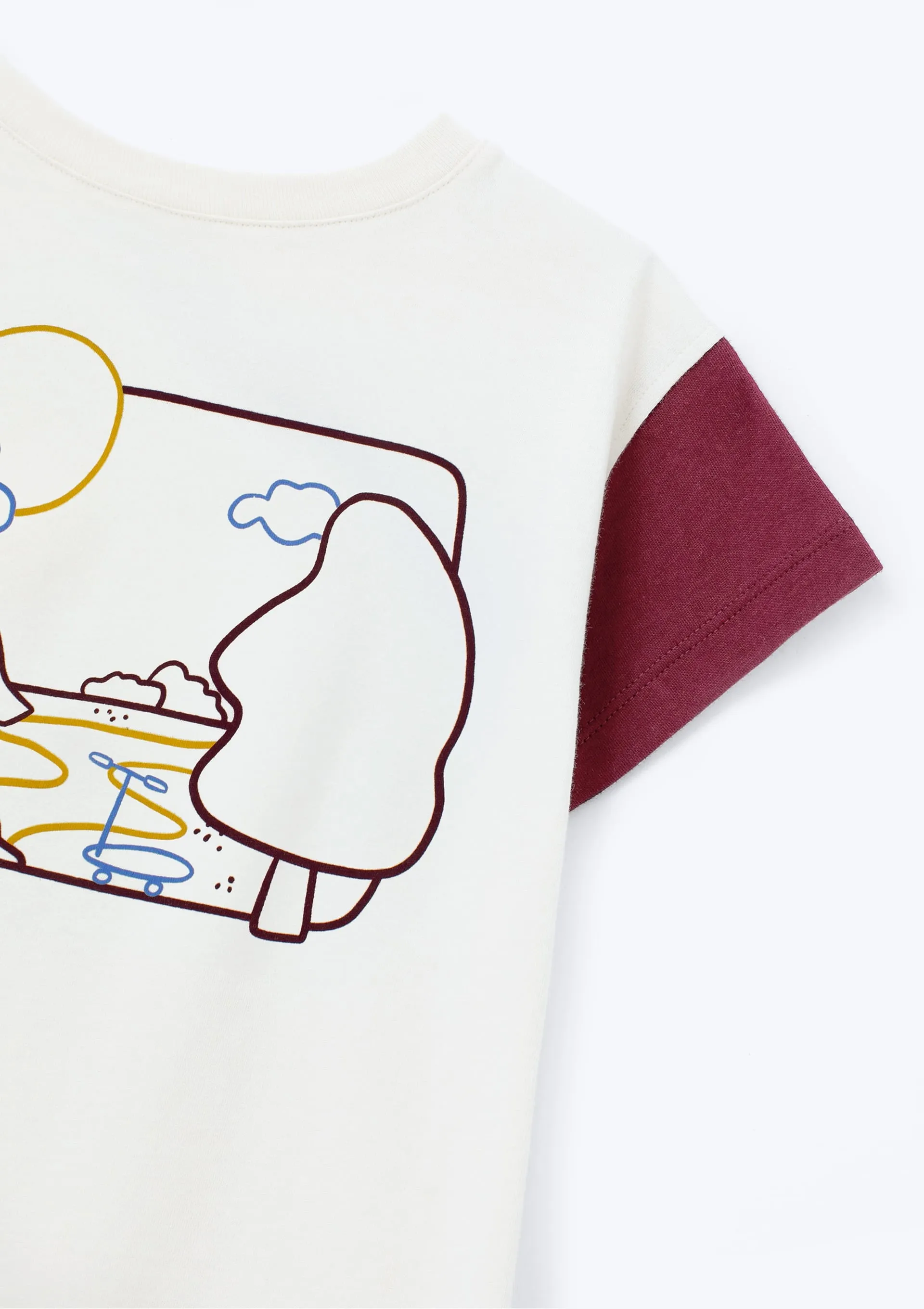 Camiseta Infantil Menino Toddler Oversized - Off white — foto 7