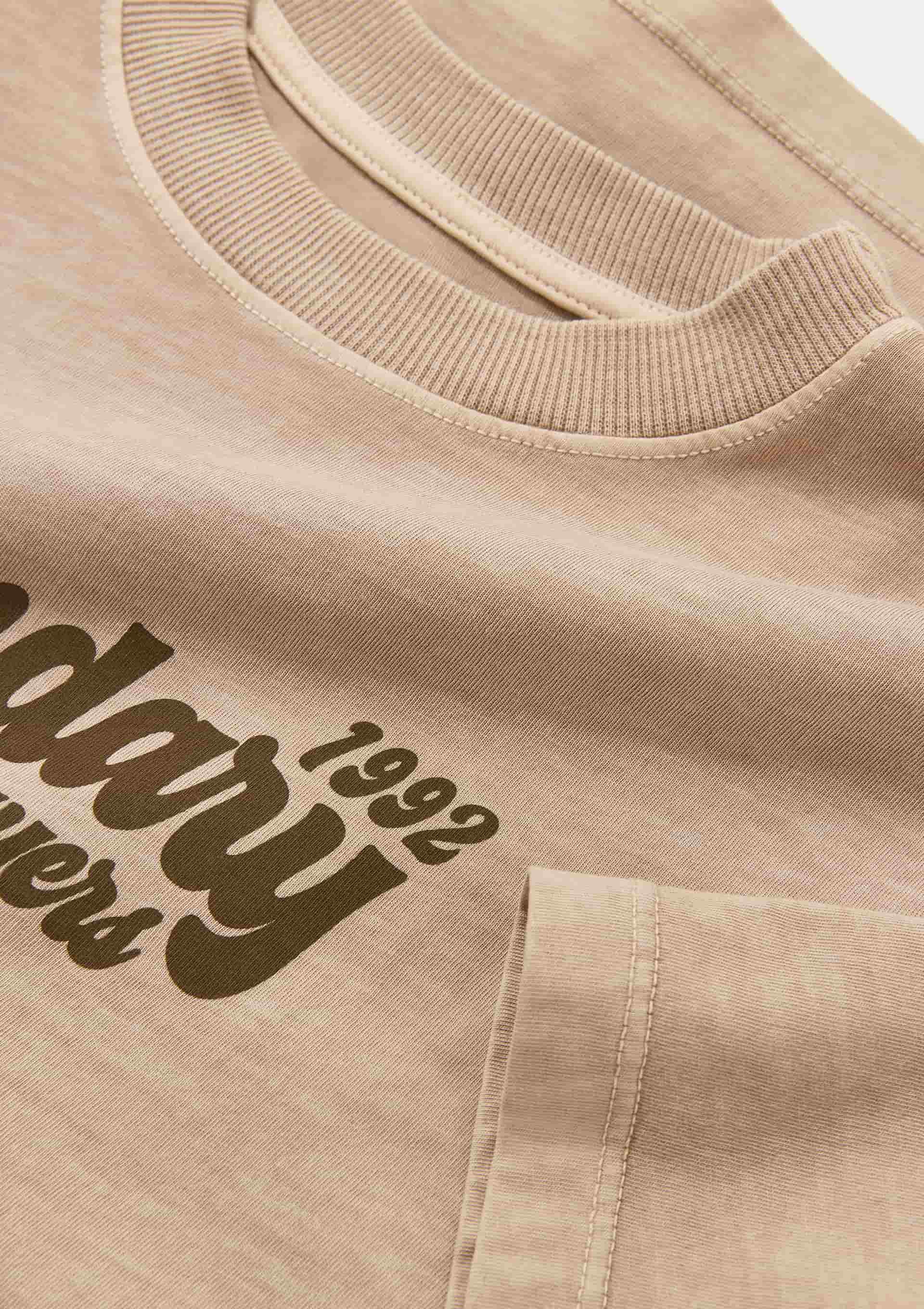 Camiseta Infantil Menino Estampada Em Algodão - Bege — foto 5