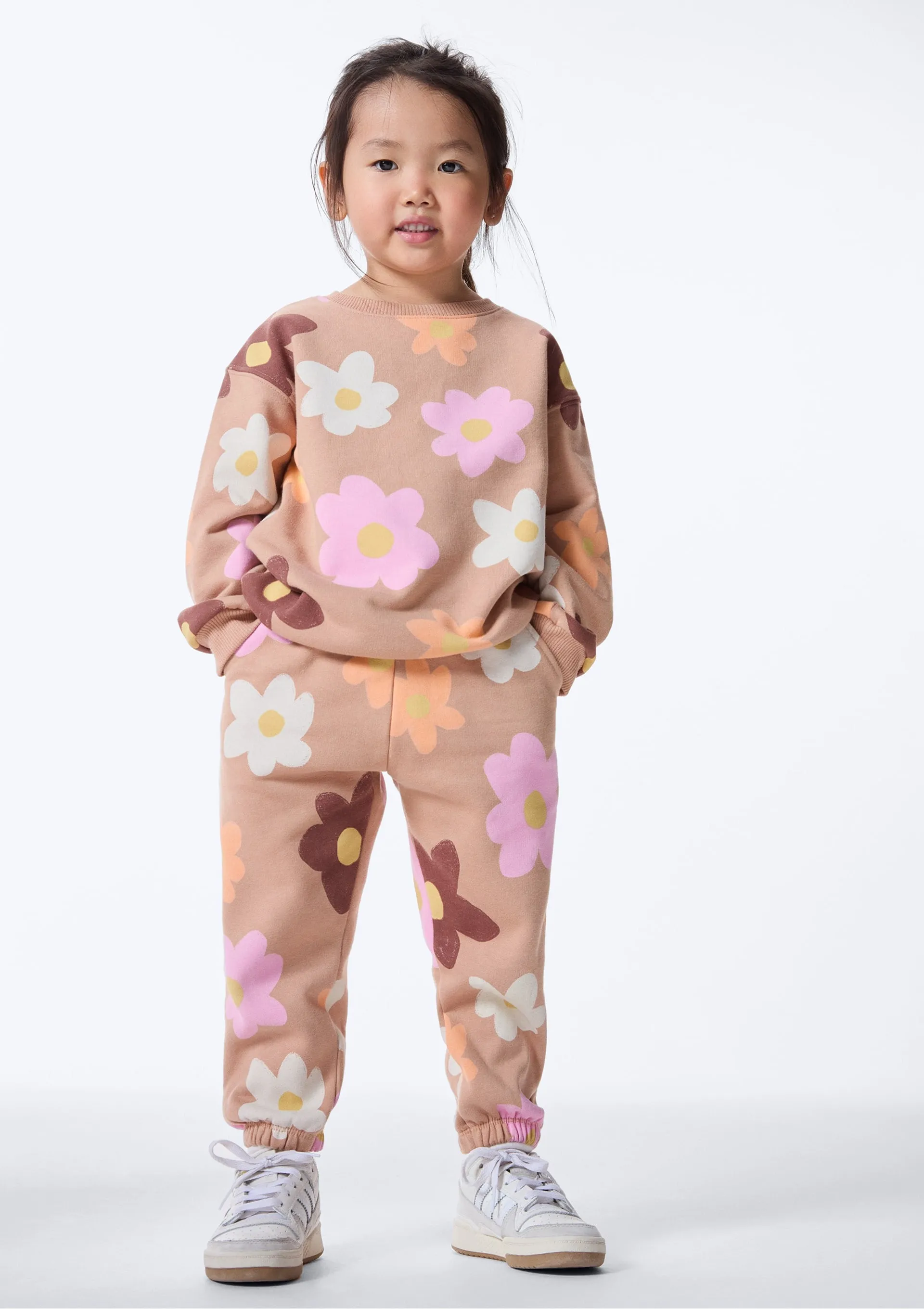 Calça Infantil Menina Toddler Jogger Estampada - Bege — foto 2