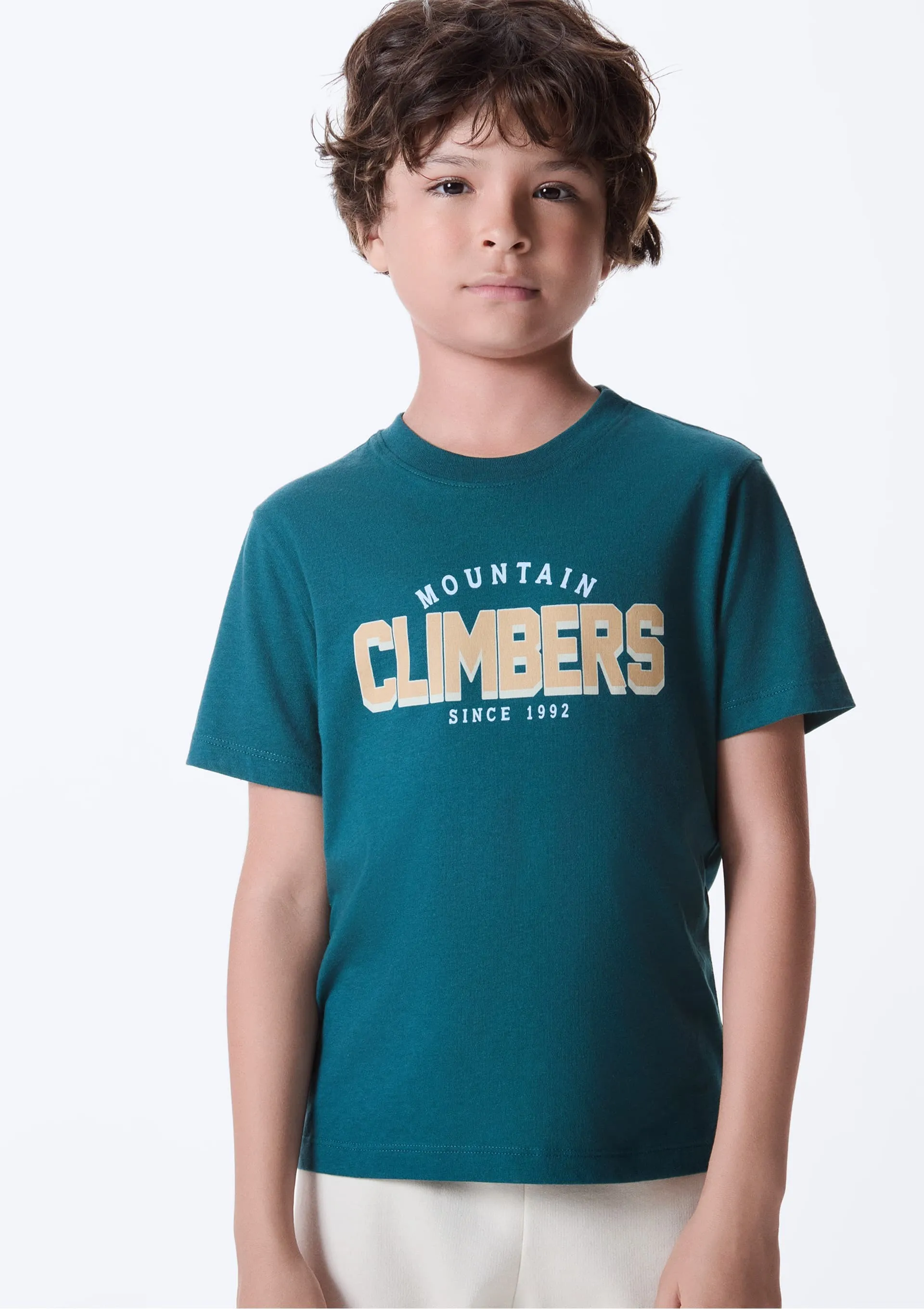 Camiseta Infantil Menino Manga Curta Com Estampa - Verde — foto 6
