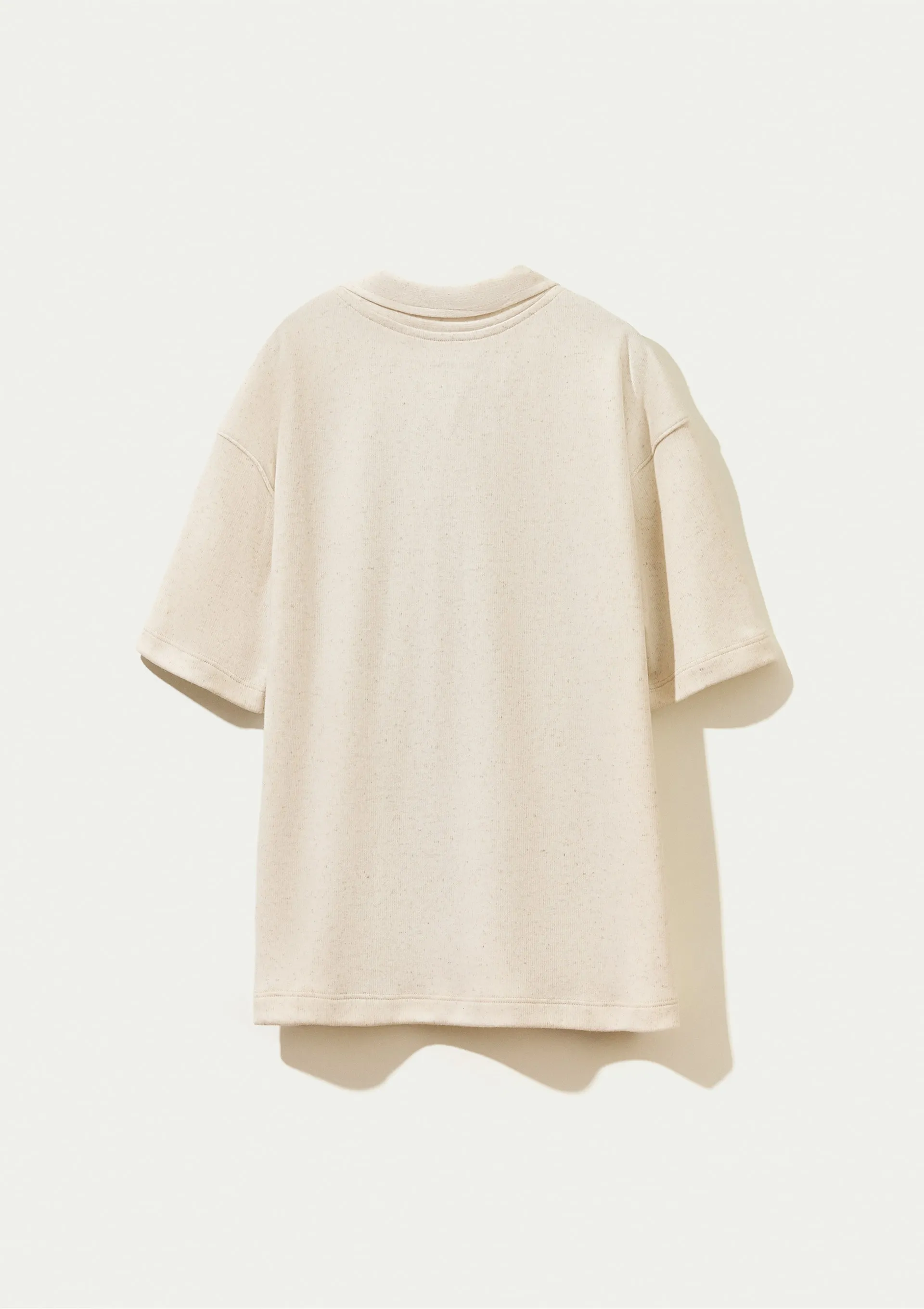 Camisa Polo Infantil Menino Oversized Com Linho - Natural — foto 3