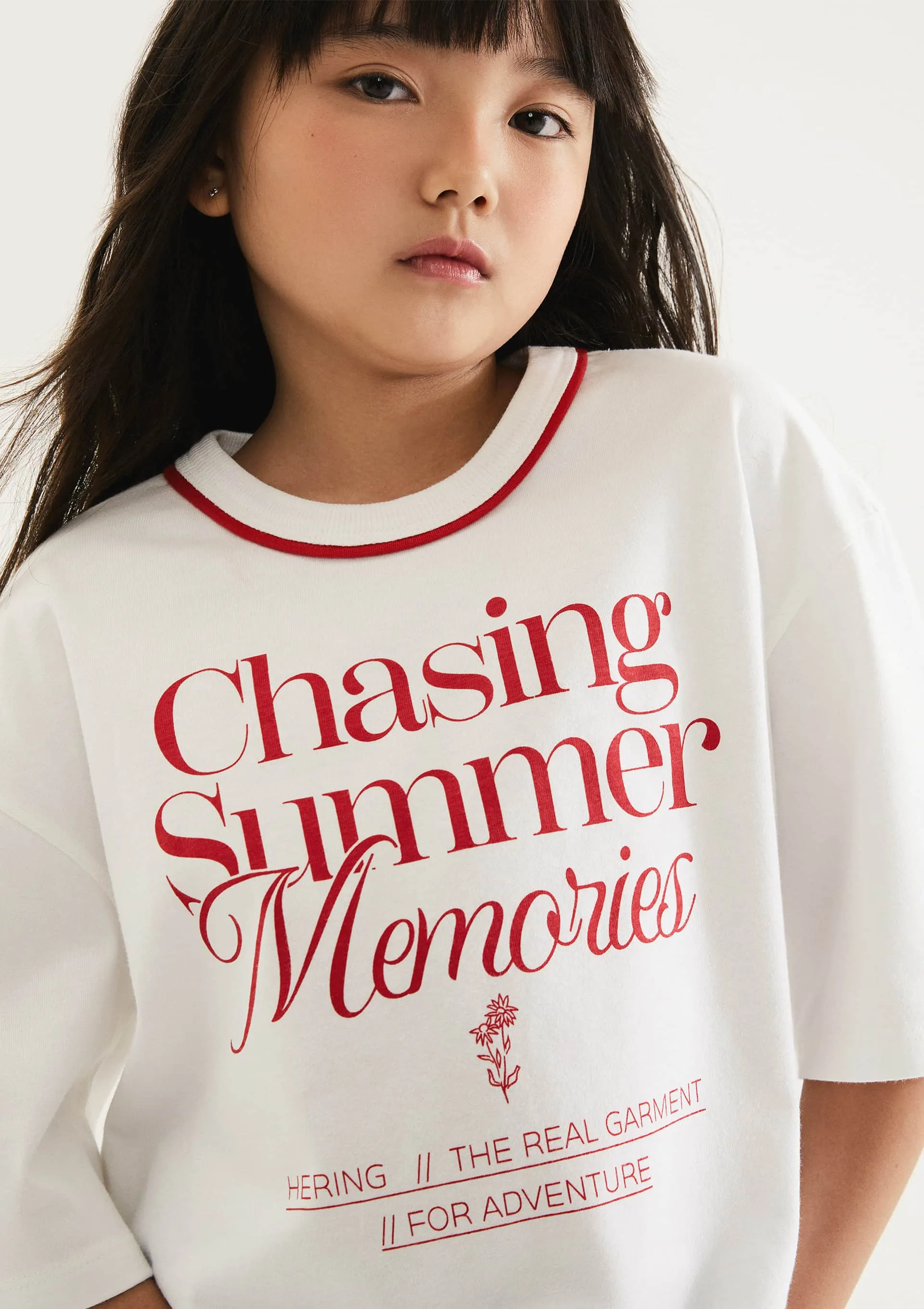 Blusa Infantil Menina Oversized Super Cotton - Branco — foto 6