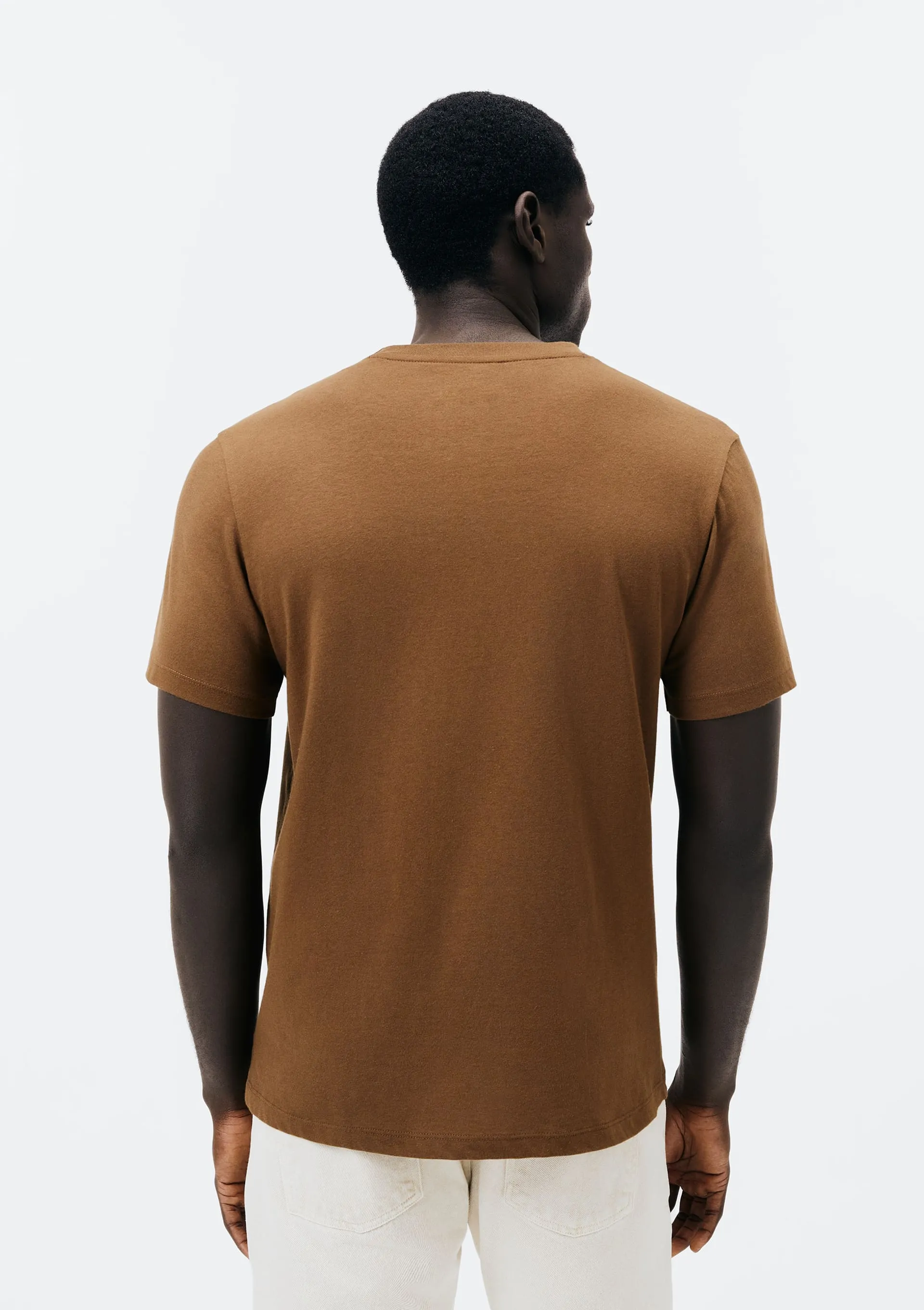 Camiseta Masculina Manga Curta Com Estampa - Marrom — foto 7