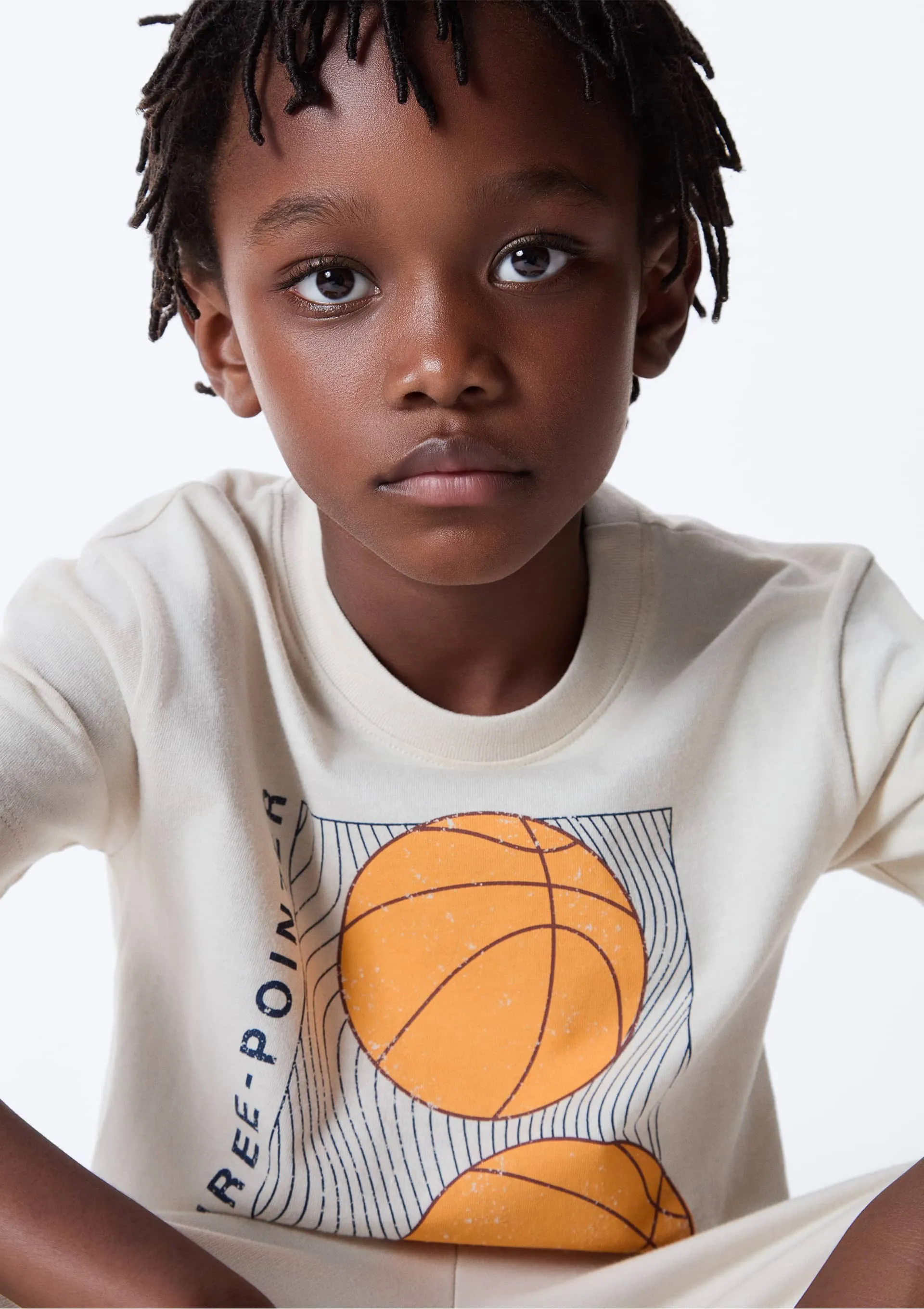 Camiseta Infantil Menino Manga Curta Com Estampa - Off white — foto 4