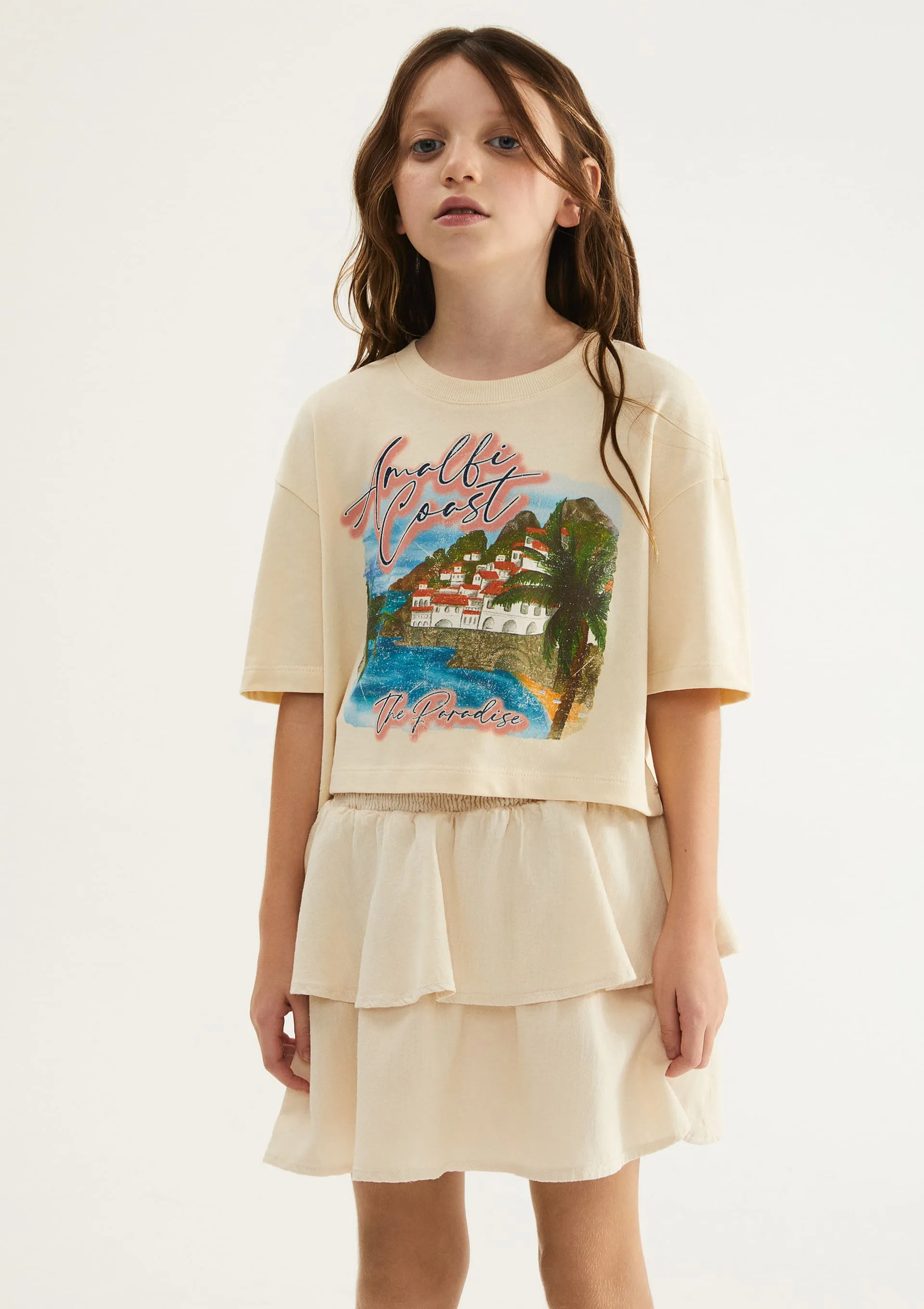 Saia Infantil Com Babados - Creme — foto 3