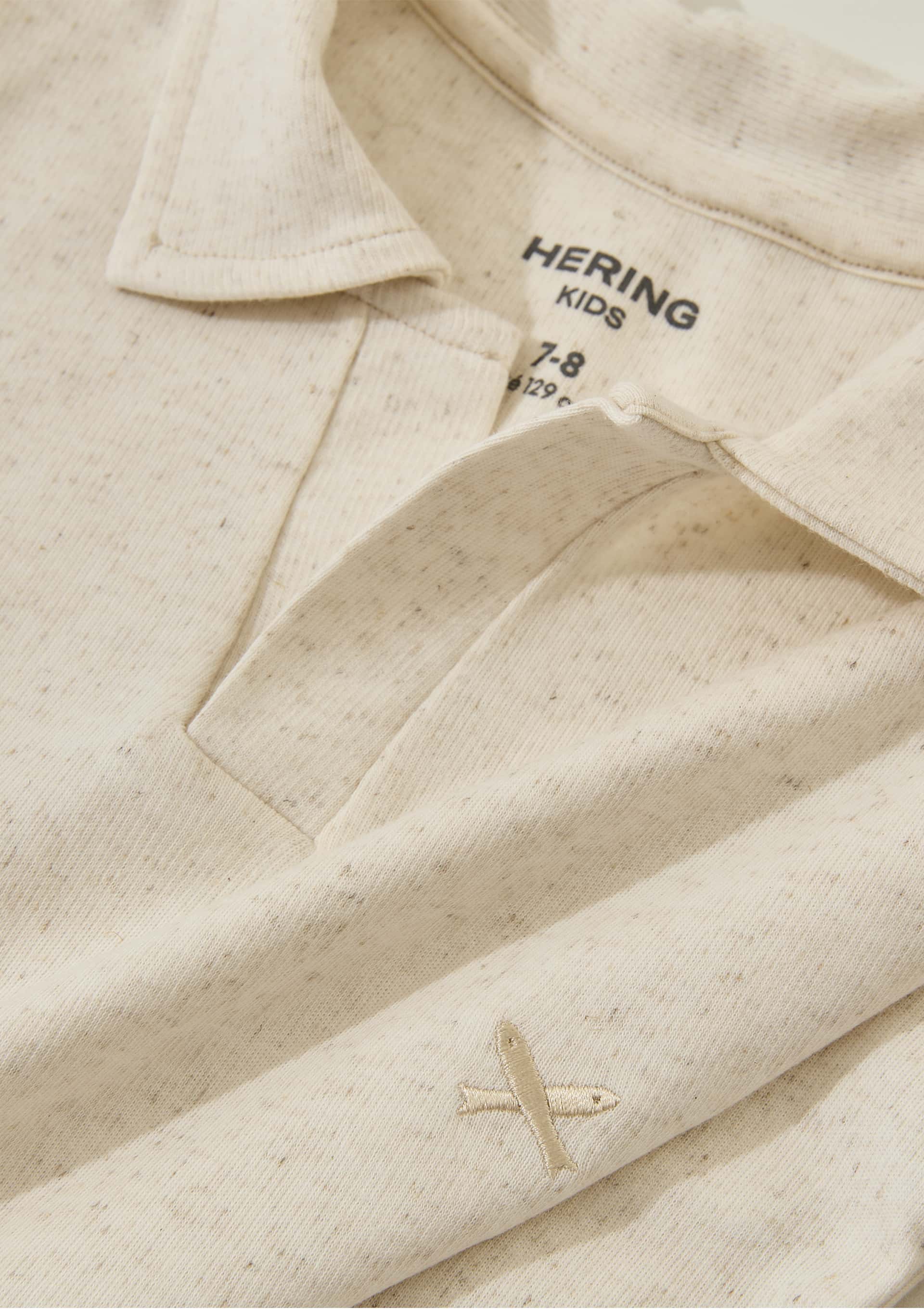 Camisa Polo Infantil Menino Oversized Com Linho - Natural — foto 2