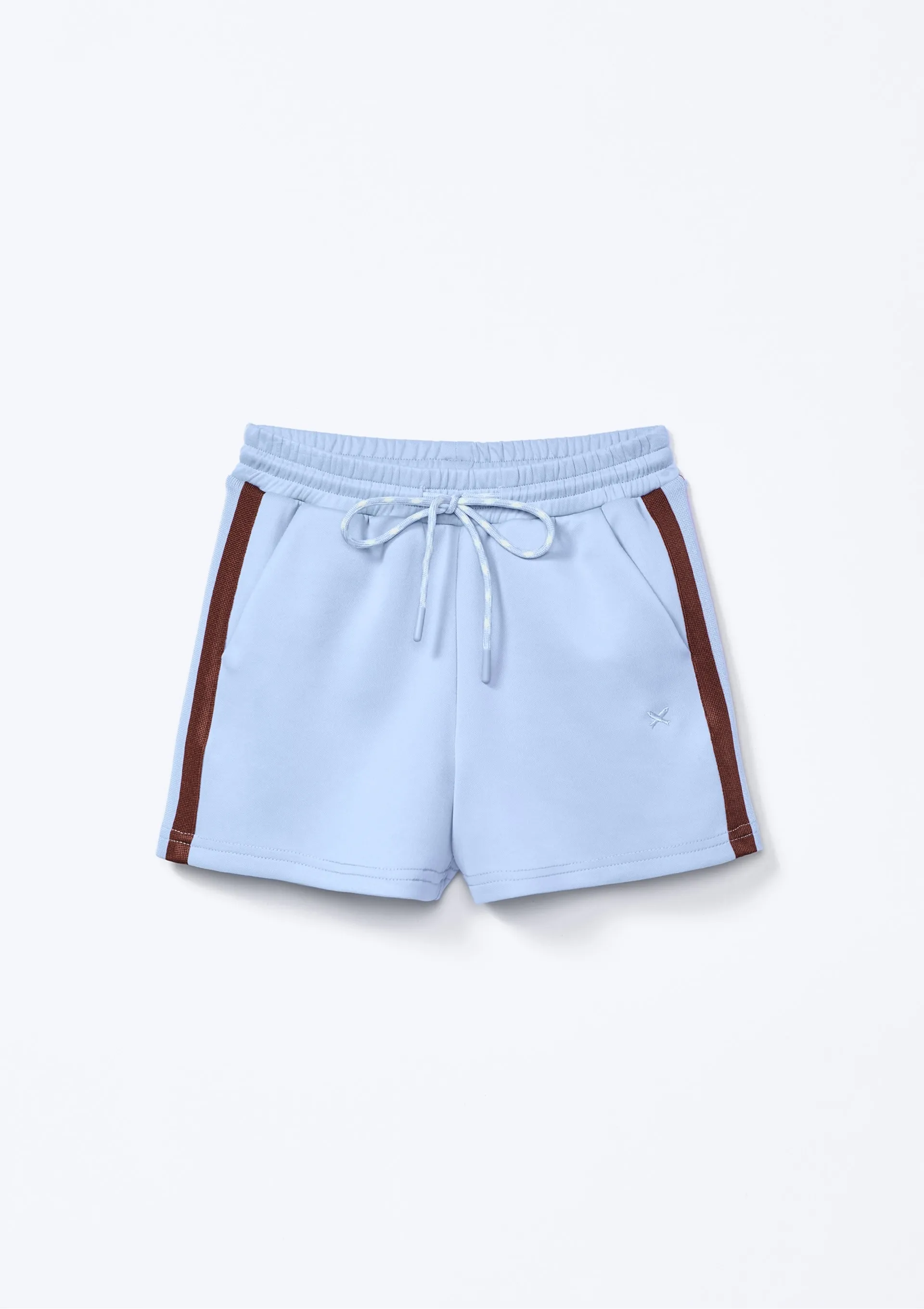 Shorts Infantil Menina Reto Faixas Laterais - Azul — foto 2
