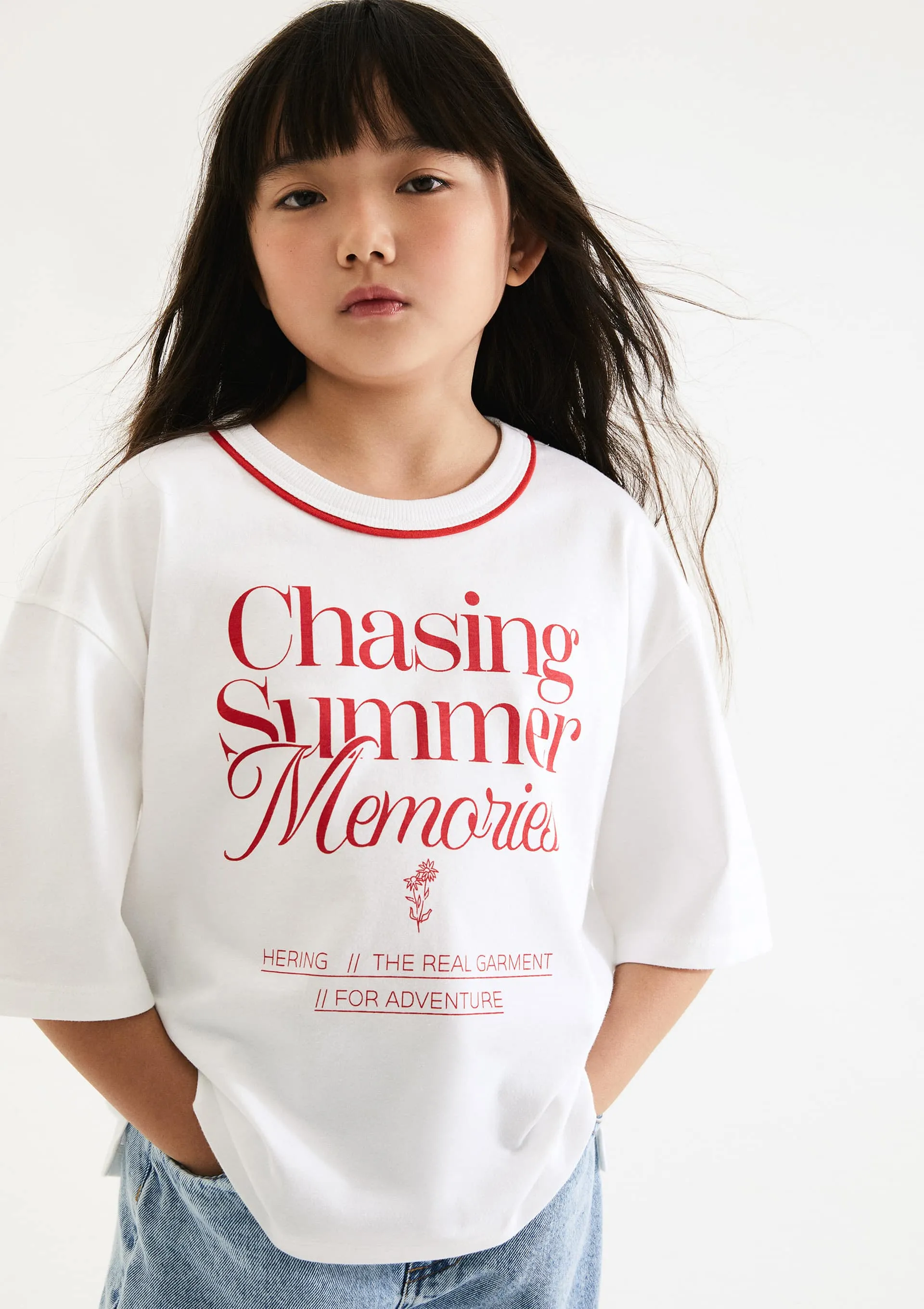 Blusa Infantil Menina Oversized Super Cotton - Branco — foto 5