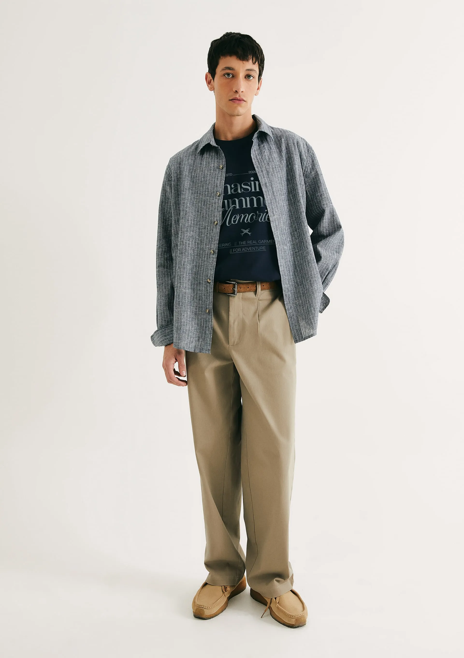 Camiseta Masculina Comfort Estampada - Azul — foto 4