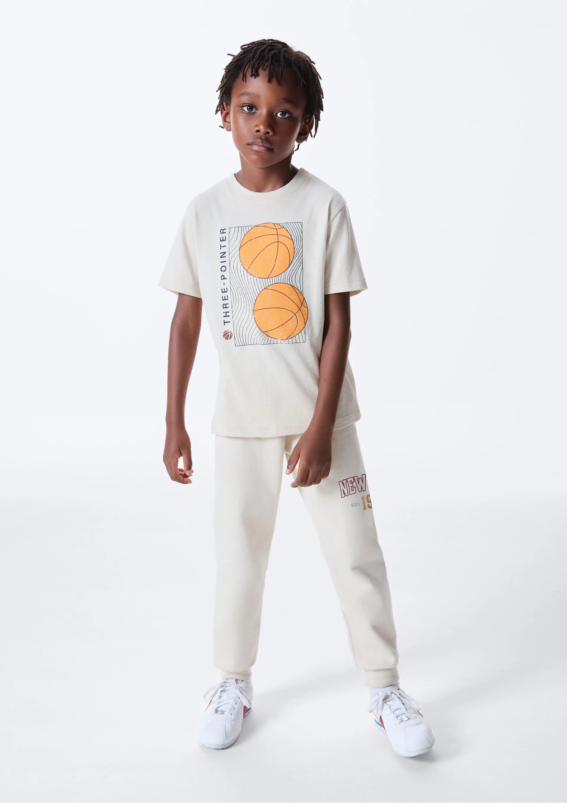 Camiseta Infantil Menino Manga Curta Com Estampa - Off white — foto 3