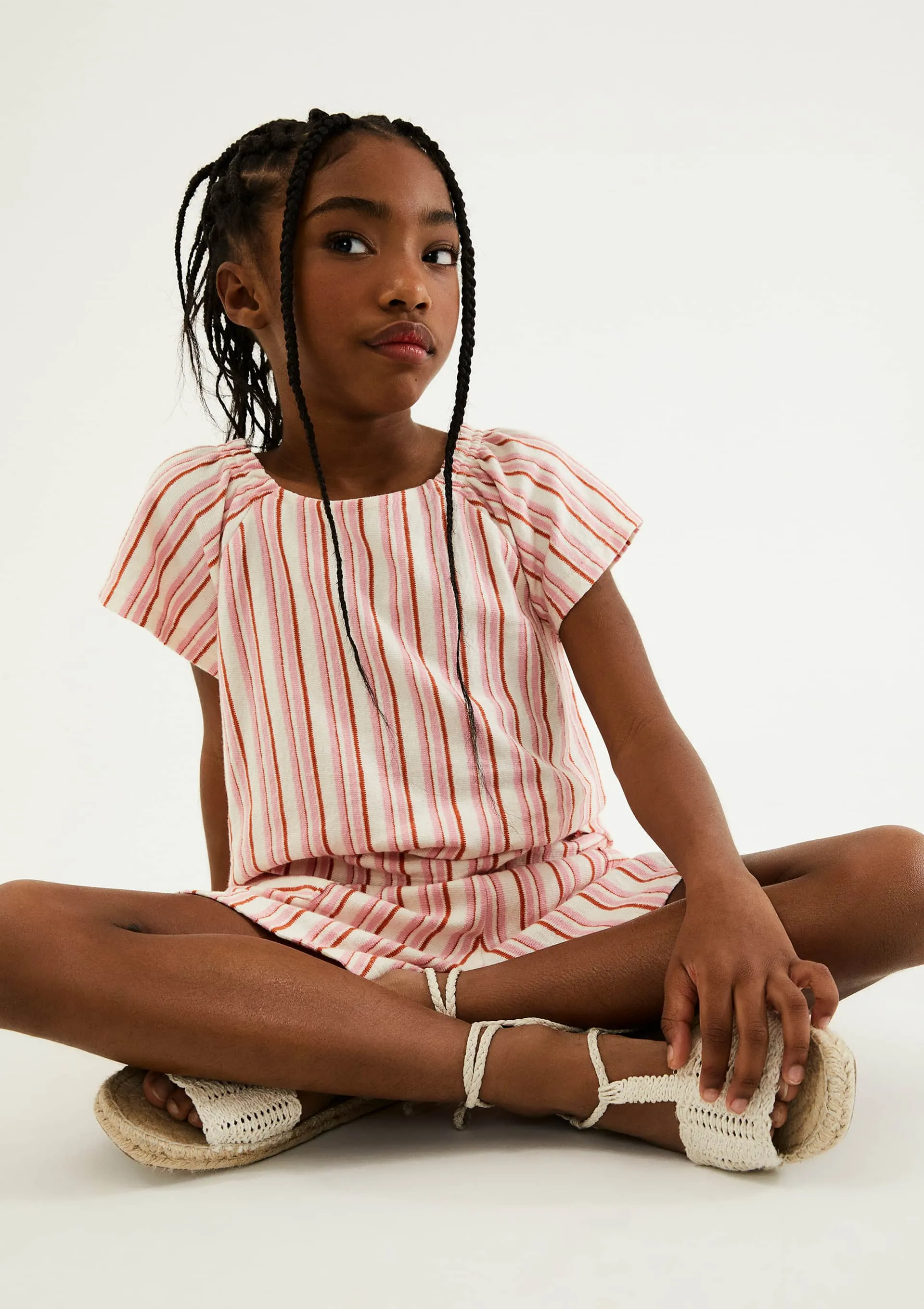 Blusa Infantil Menina Fio Tinto Texturizada - Vermelho — foto 7